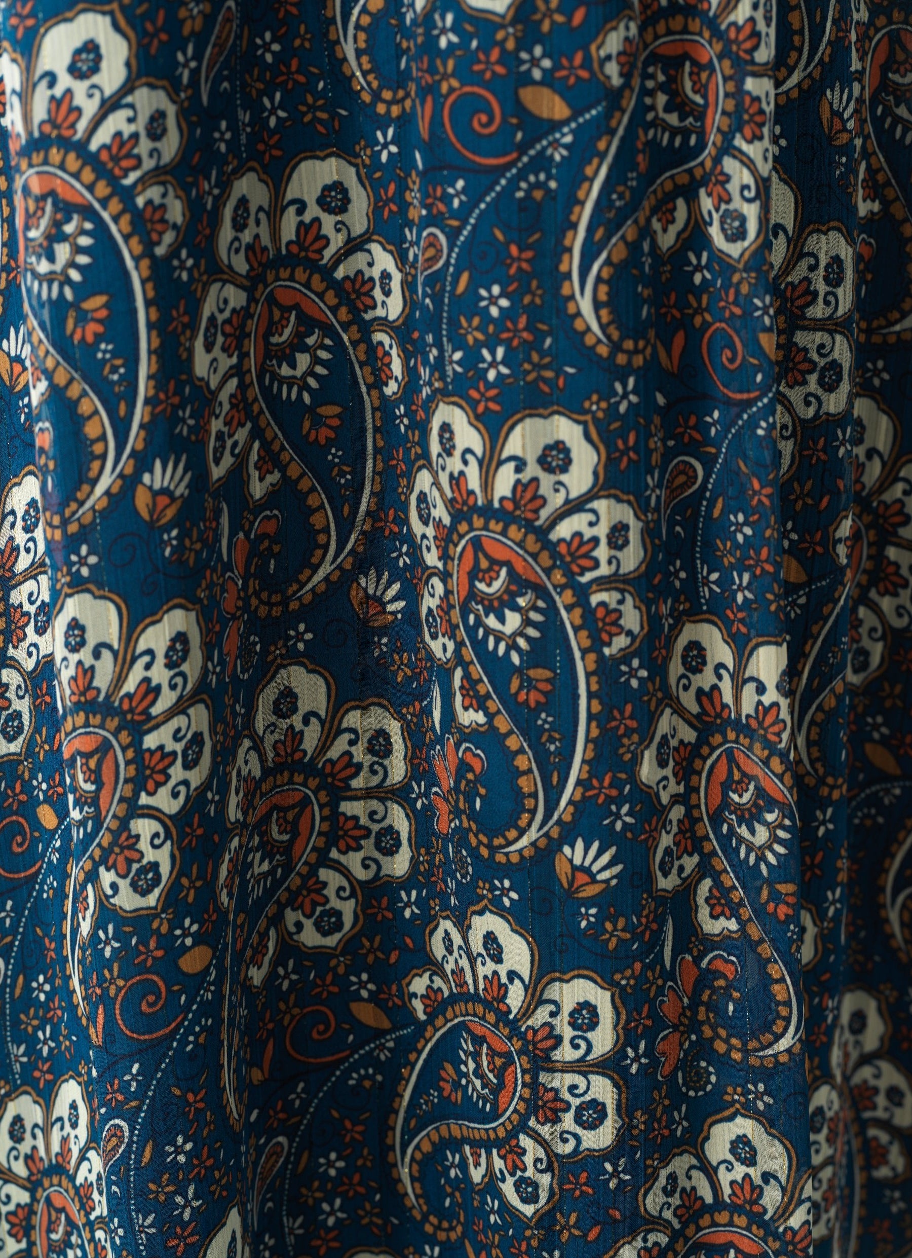 Pretty Paisley print v-neck chiffon maxi dress Kabayare