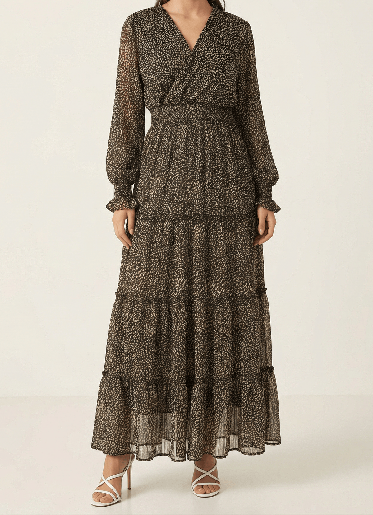 Pretty Petite tiered maxi dress Kabayare