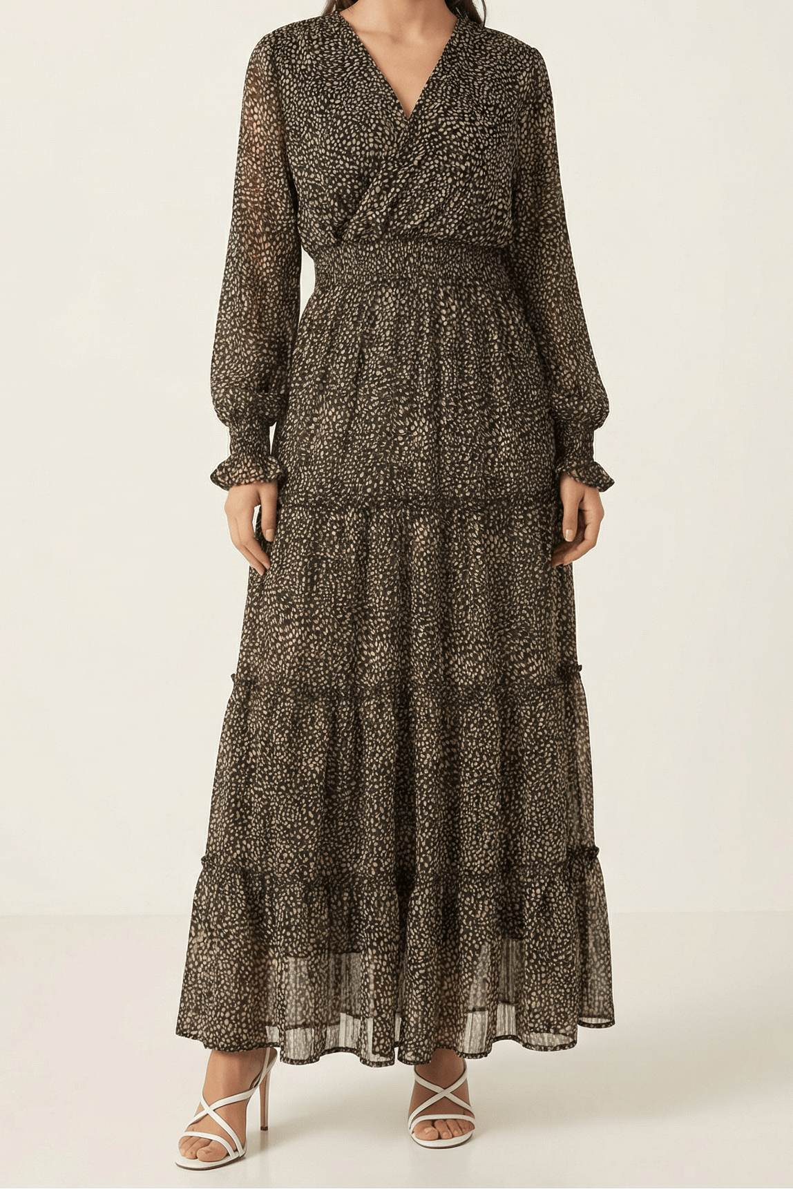 Pretty Petite tiered maxi dress Kabayare