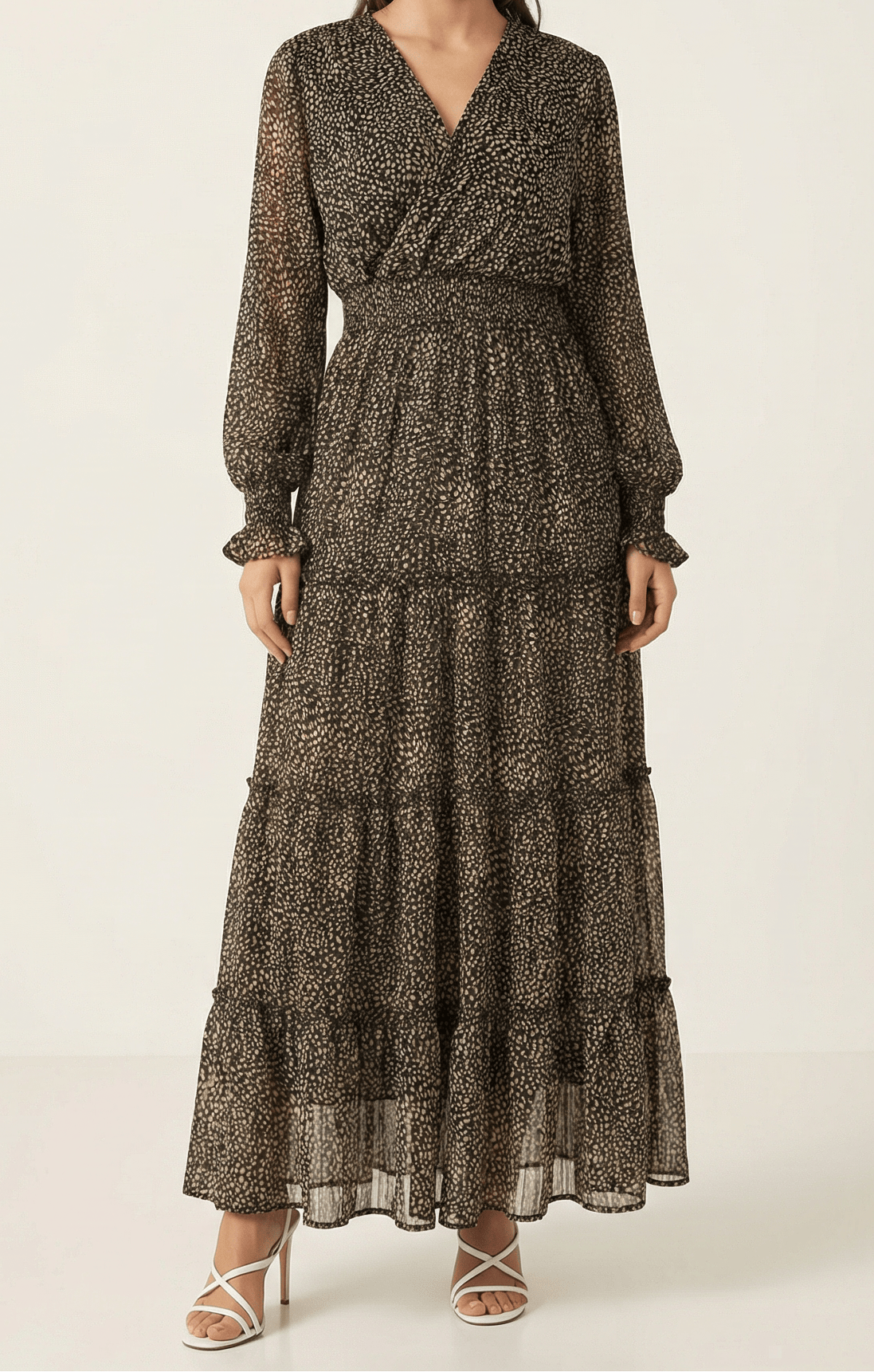 Pretty Petite tiered maxi dress Kabayare