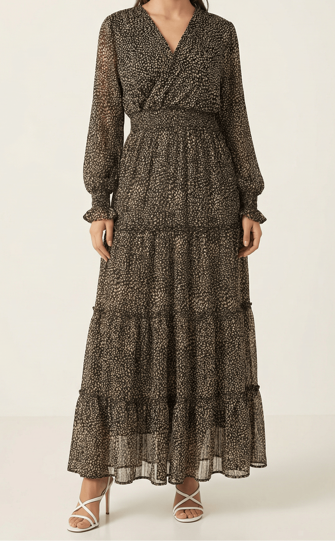 Pretty Petite tiered maxi dress Kabayare