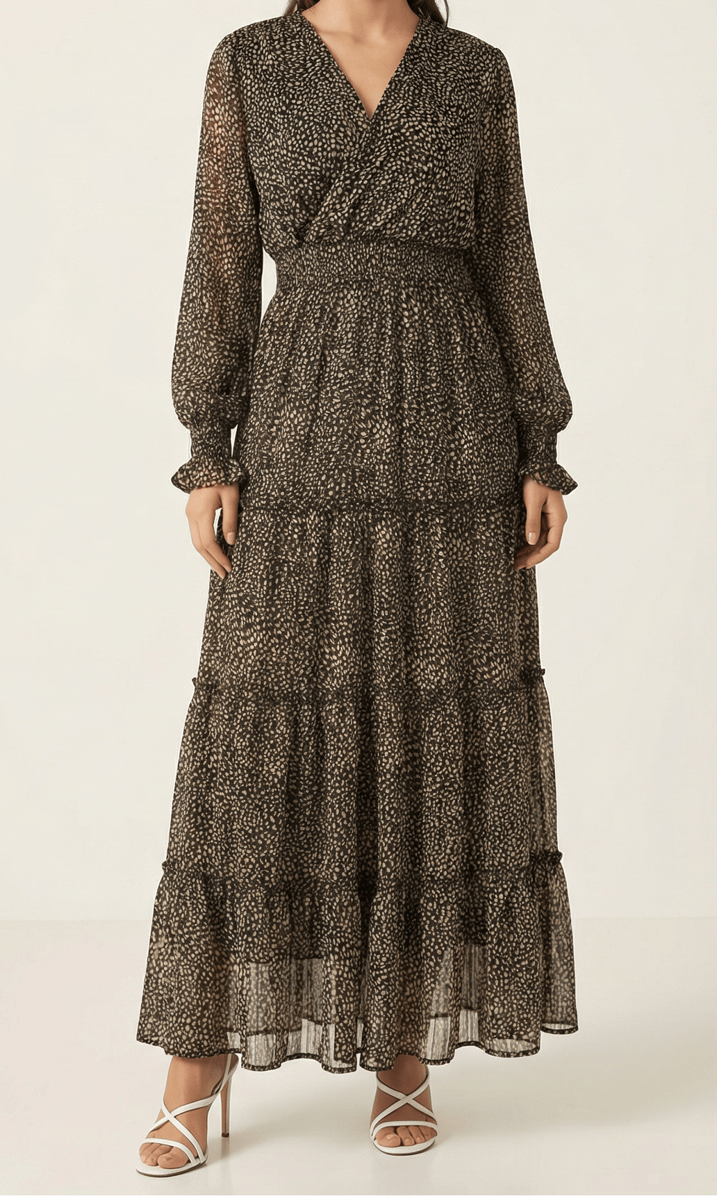 Pretty Petite tiered maxi dress Kabayare