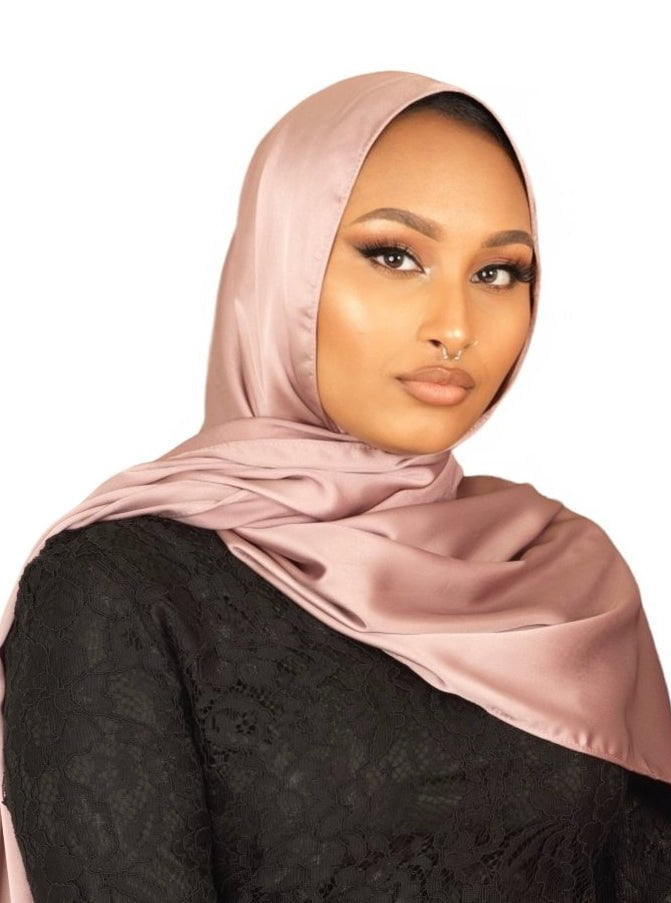Pure luxury satin Hijab Kabayare