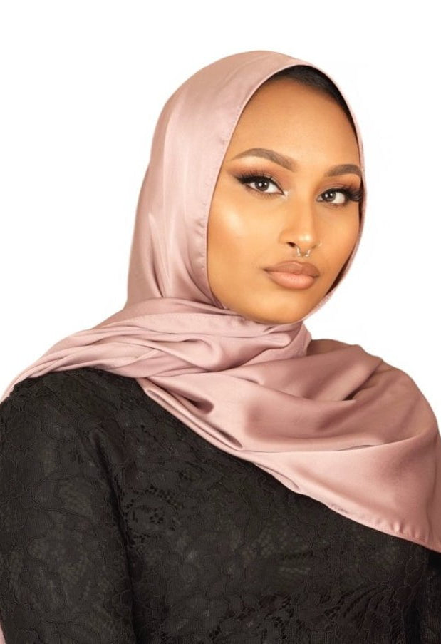 Pure luxury satin Hijab Kabayare