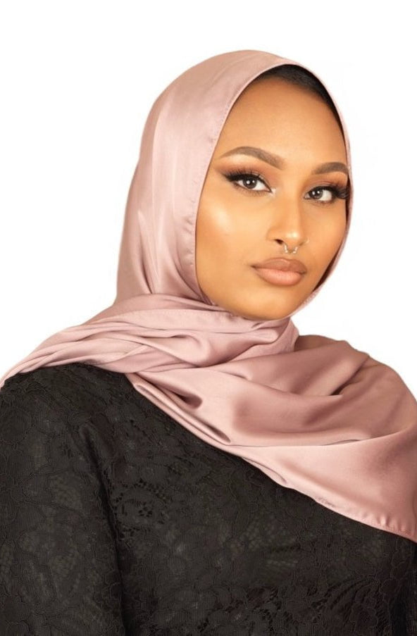 Pure luxury satin Hijab Kabayare