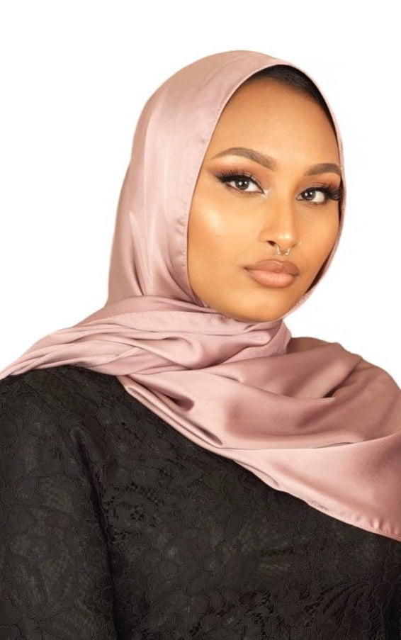 Pure luxury satin Hijab Kabayare