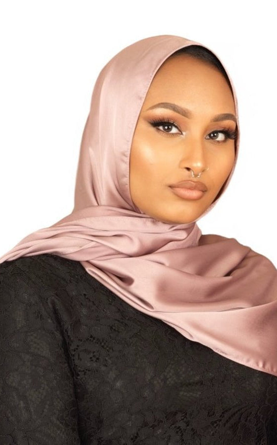 Pure luxury satin Hijab Kabayare