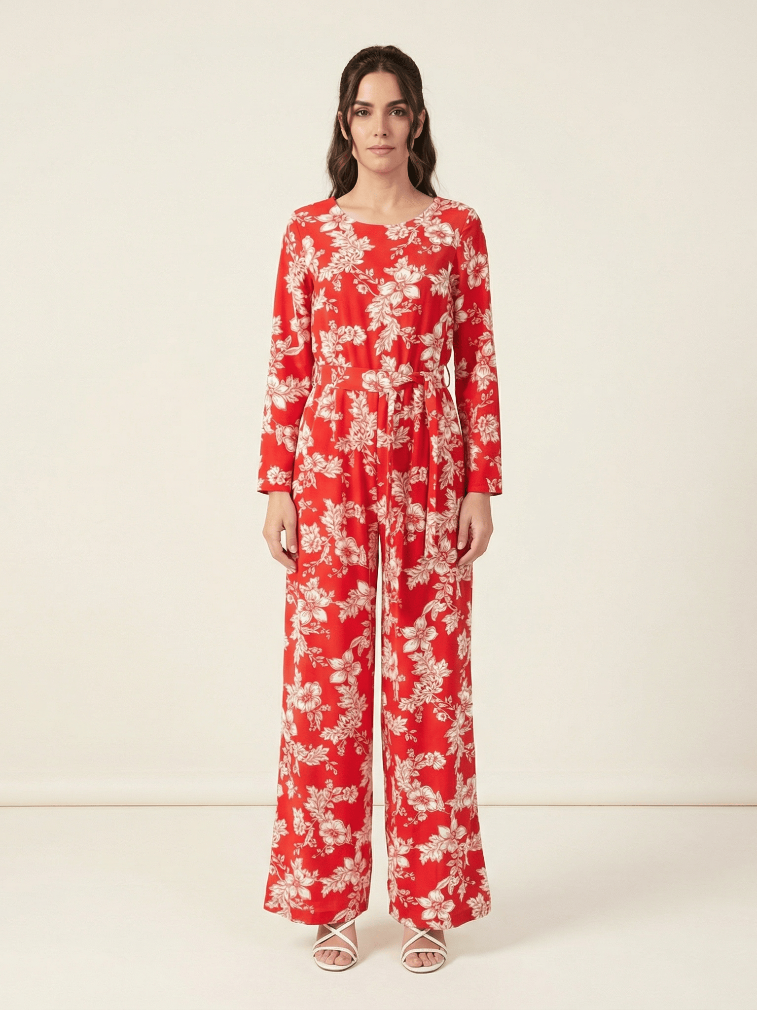 Regents Floral Modest long sleeve jumpsuits Kabayare