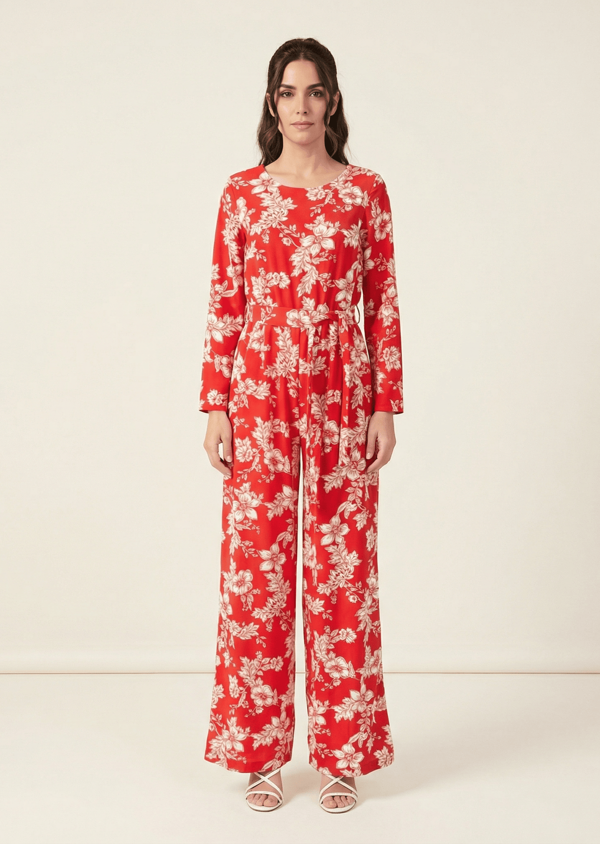 Regents Floral Modest long sleeve jumpsuits Kabayare