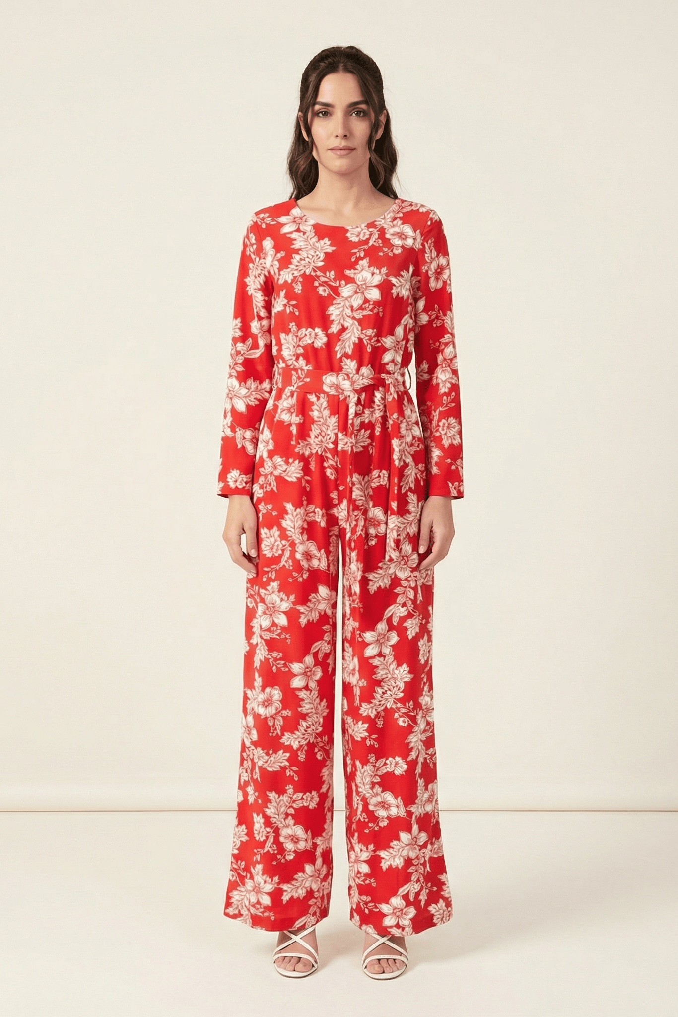 Regents Floral Modest long sleeve jumpsuits Kabayare
