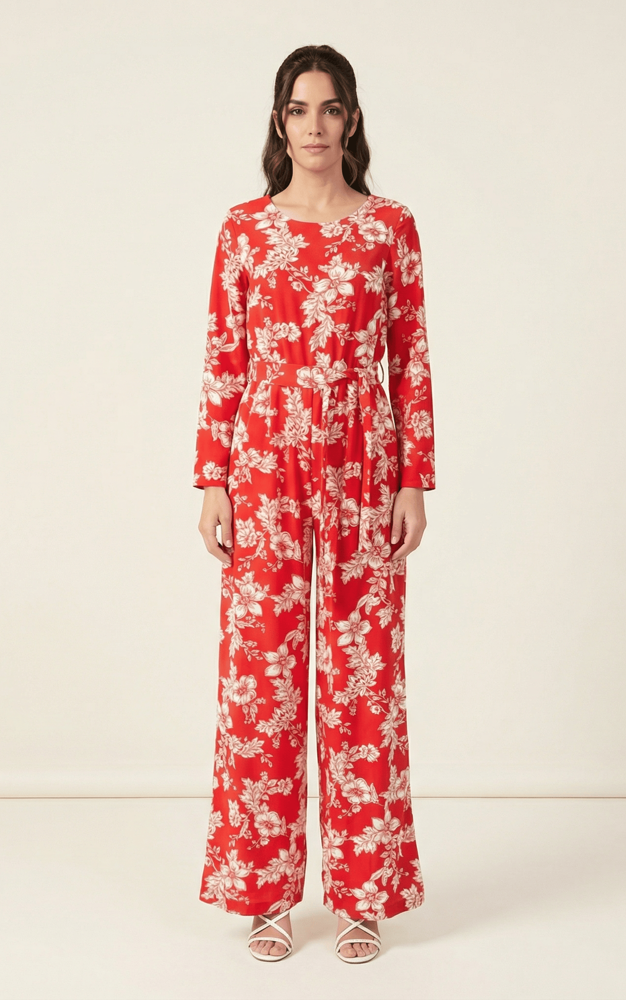 Regents Floral Modest long sleeve jumpsuits Kabayare