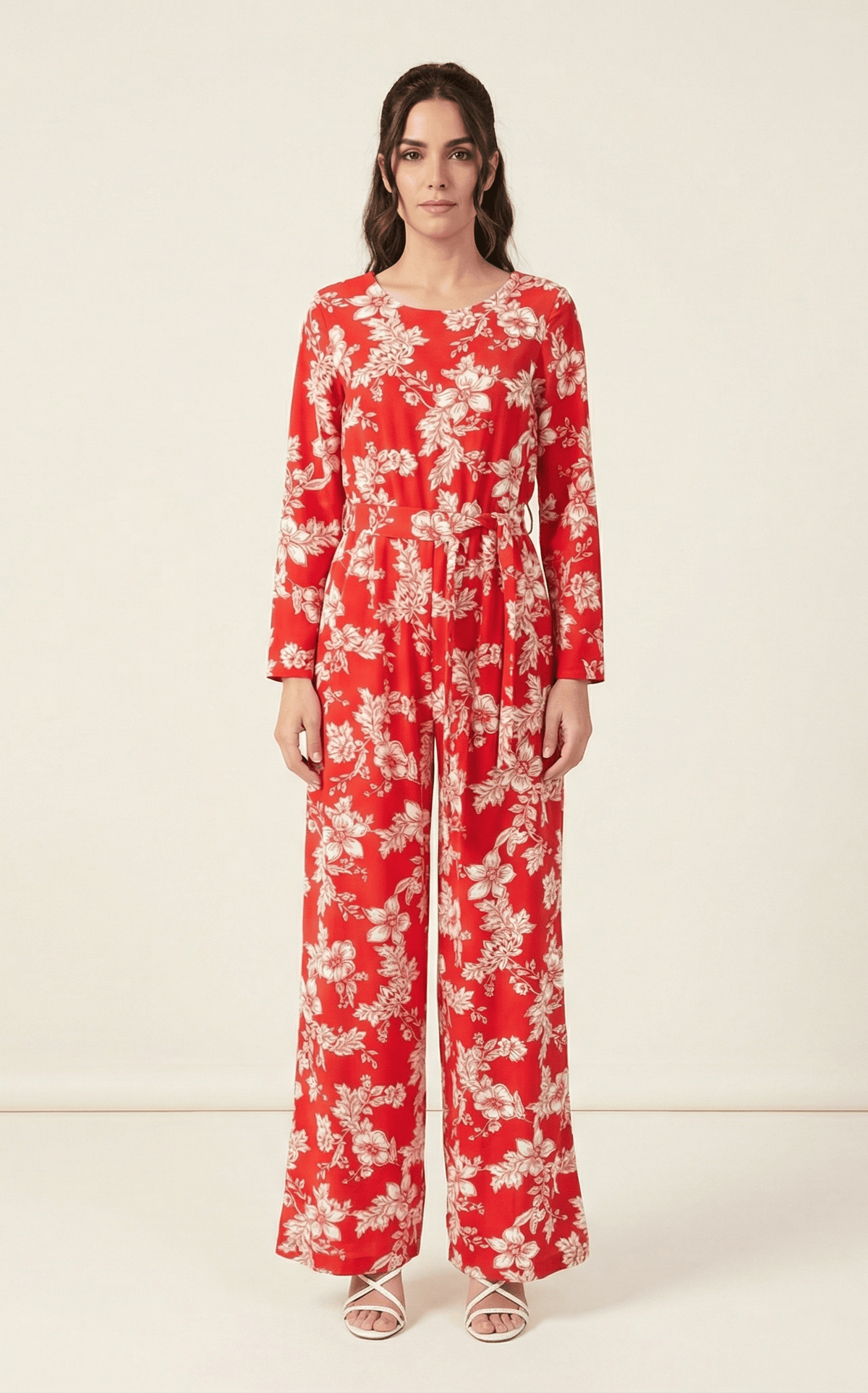 Regents Floral Modest long sleeve jumpsuits Kabayare