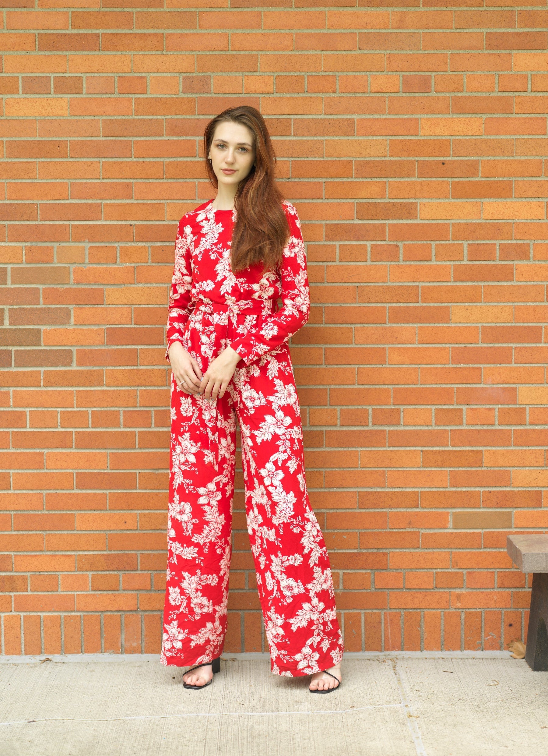 Regents Floral Modest long sleeve jumpsuits Kabayare