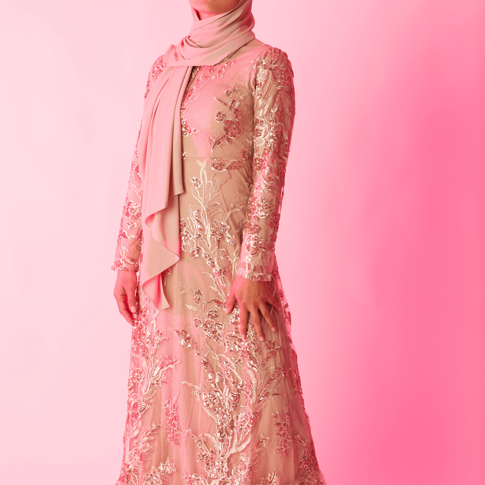 Rose Gold Princess sequin gown Kabayare