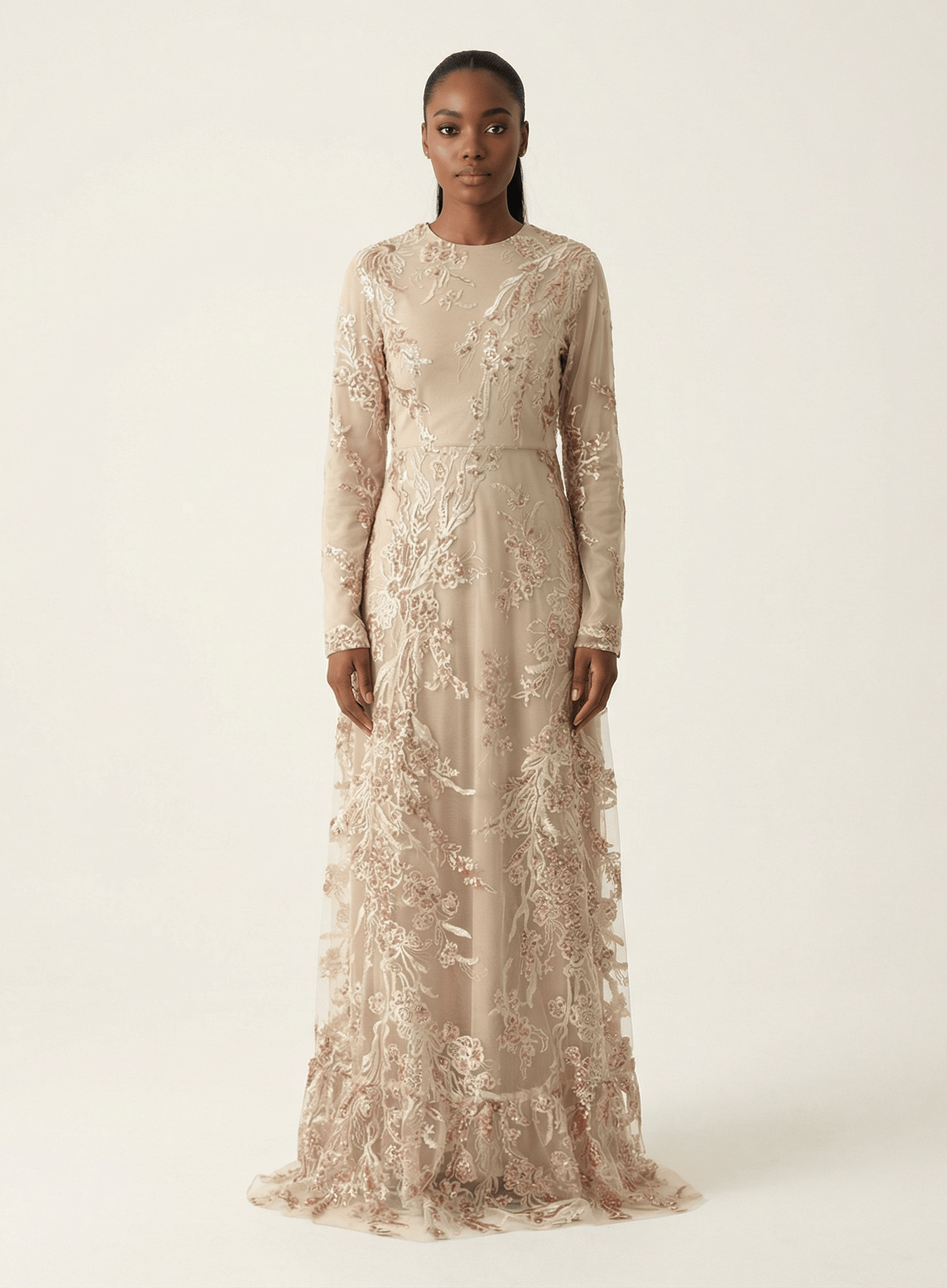 Rose Gold Princess sequin gown Kabayare