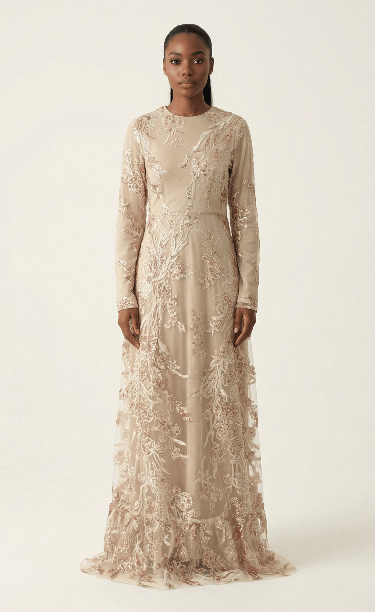 Rose Gold Princess sequin gown Kabayare