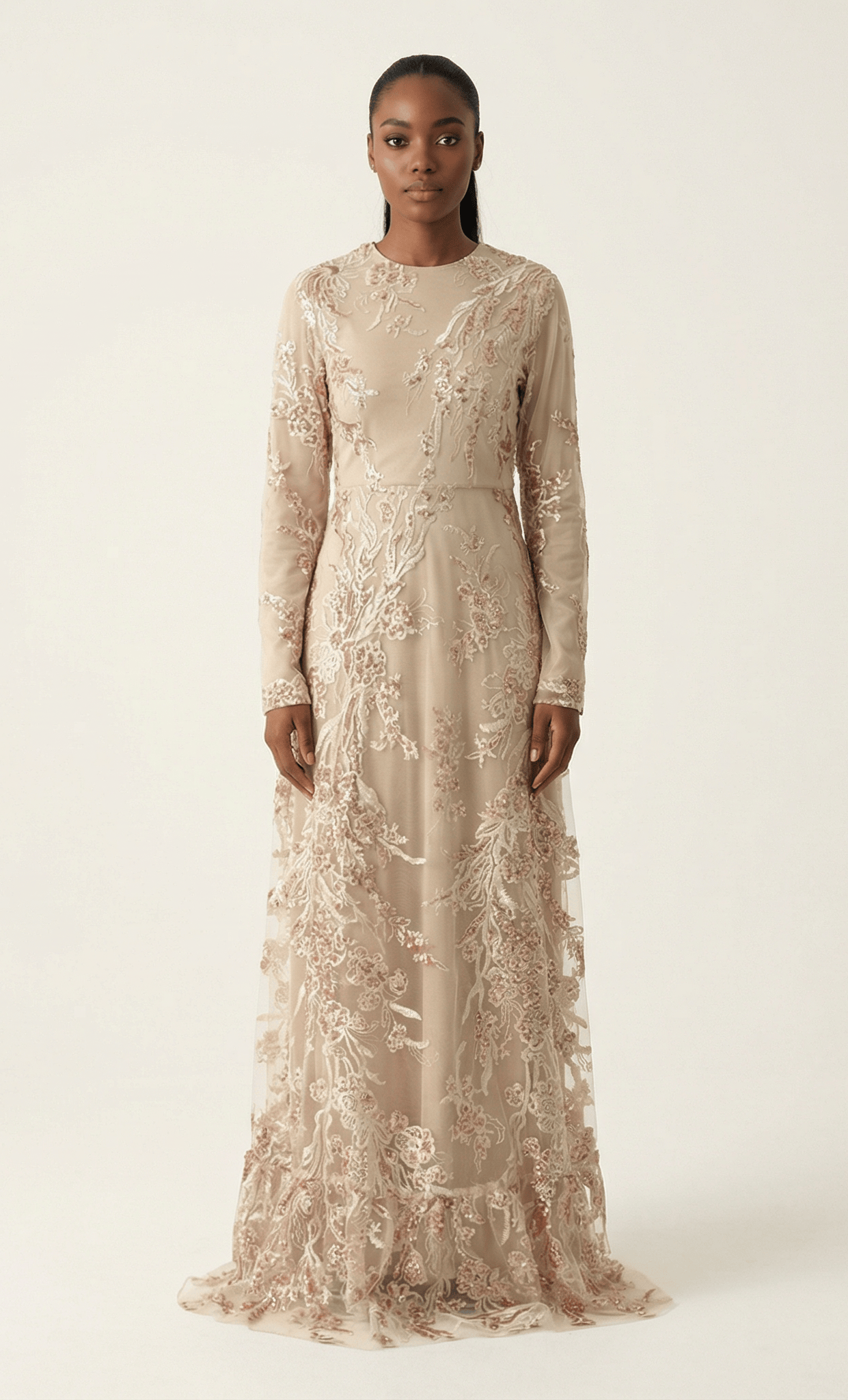 Rose Gold Princess sequin gown Kabayare