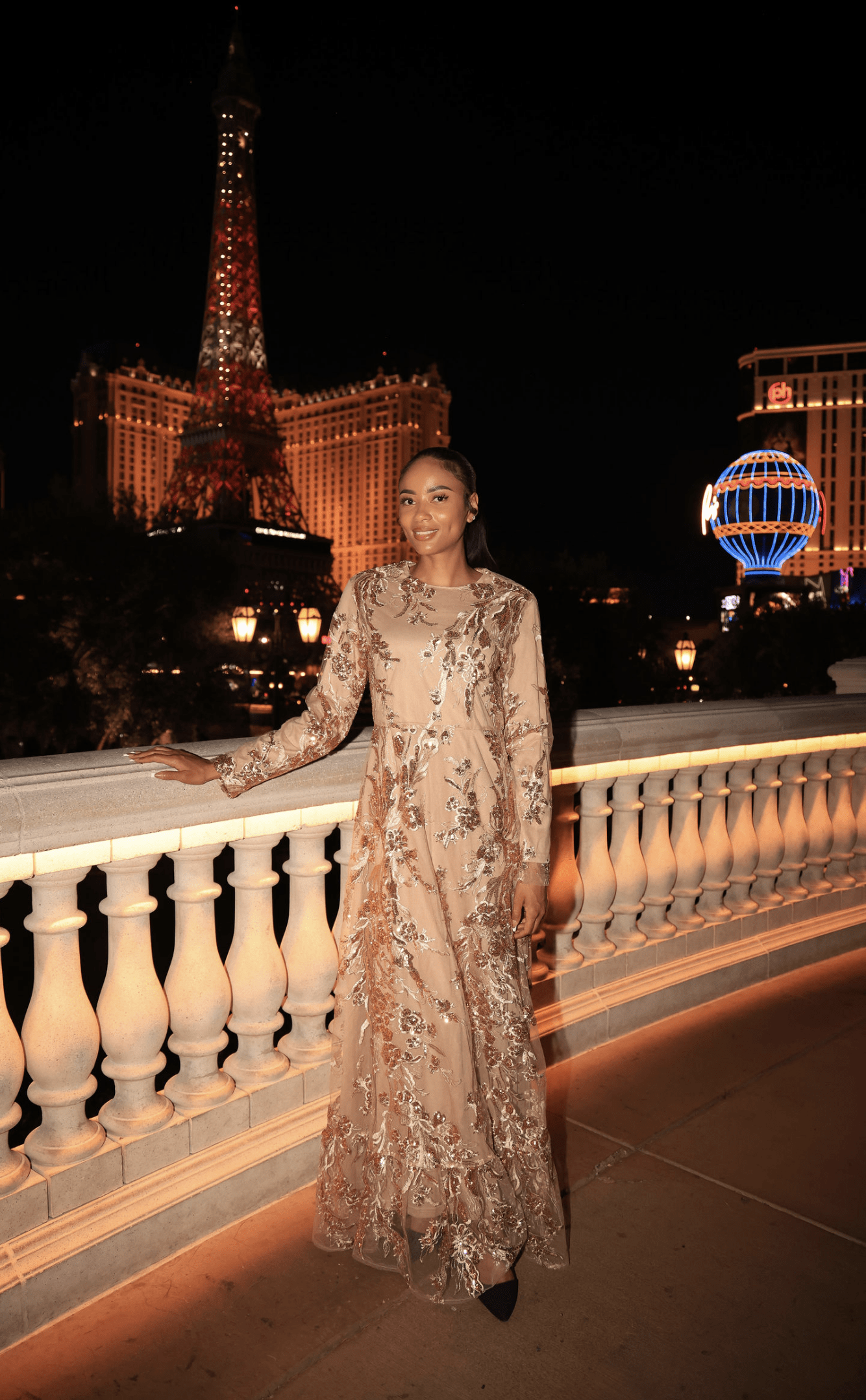 Rose Gold Princess sequin gown Kabayare