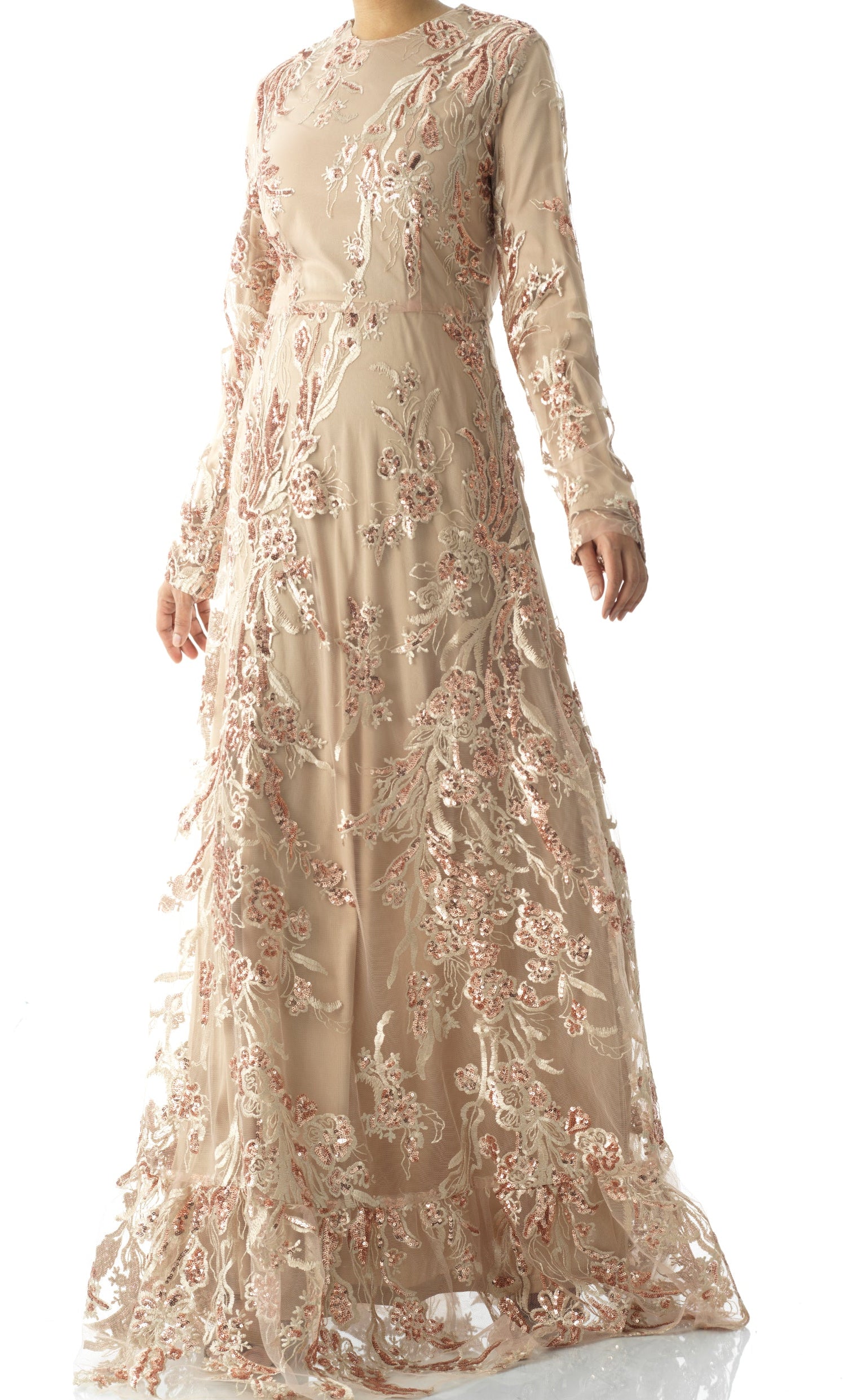 Rose Gold Princess sequin gown Kabayare