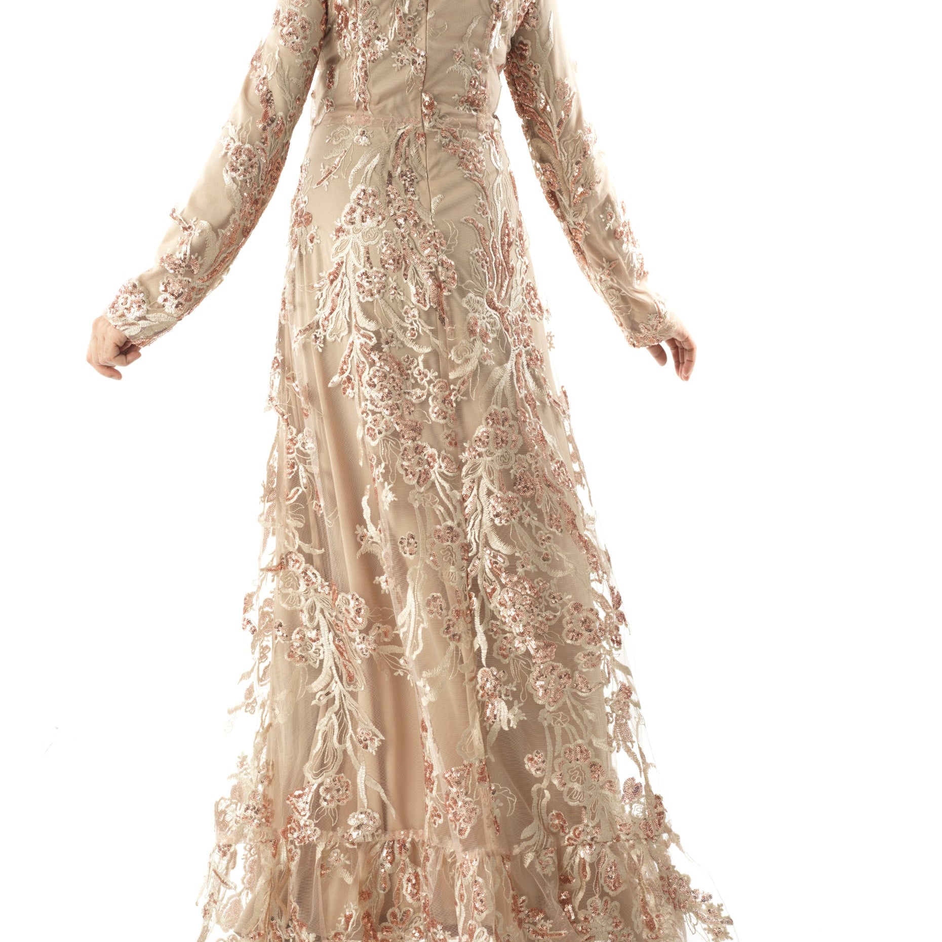 Rose Gold Princess sequin gown Kabayare