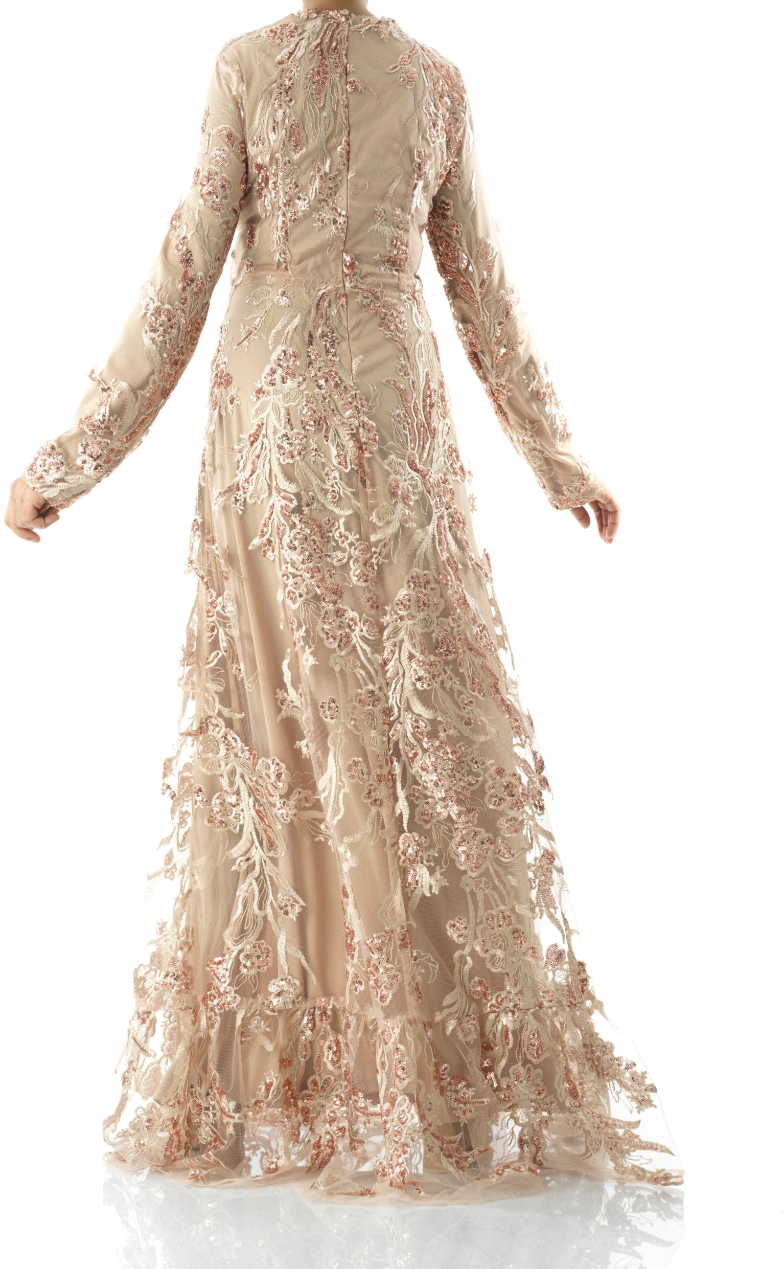 Rose Gold Princess sequin gown Kabayare