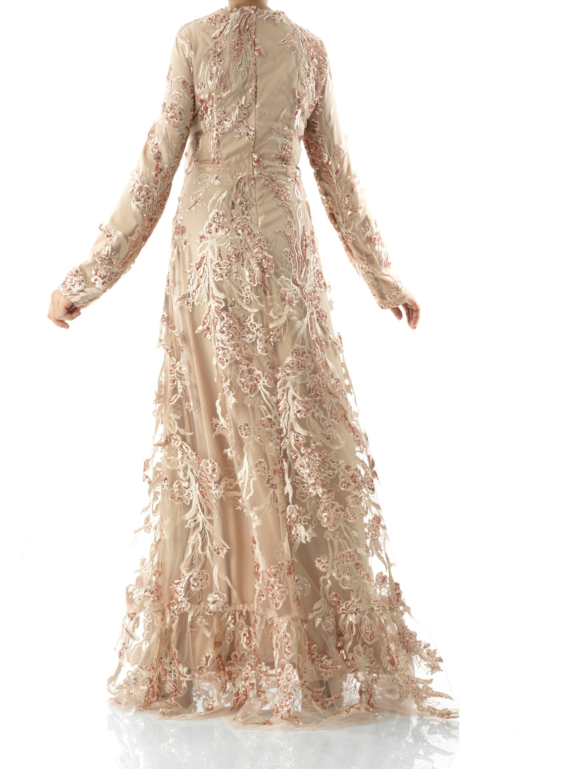 Rose Gold Princess sequin gown Kabayare