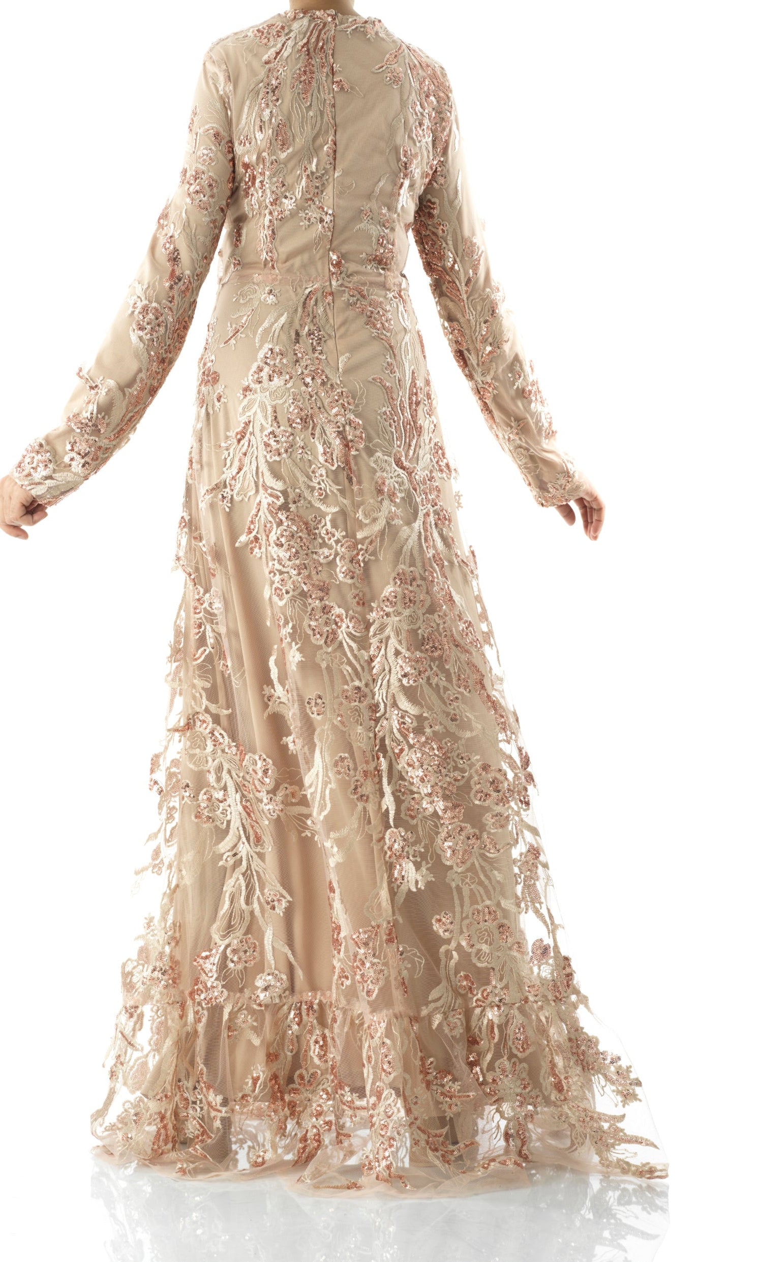 Rose Gold Princess sequin gown Kabayare