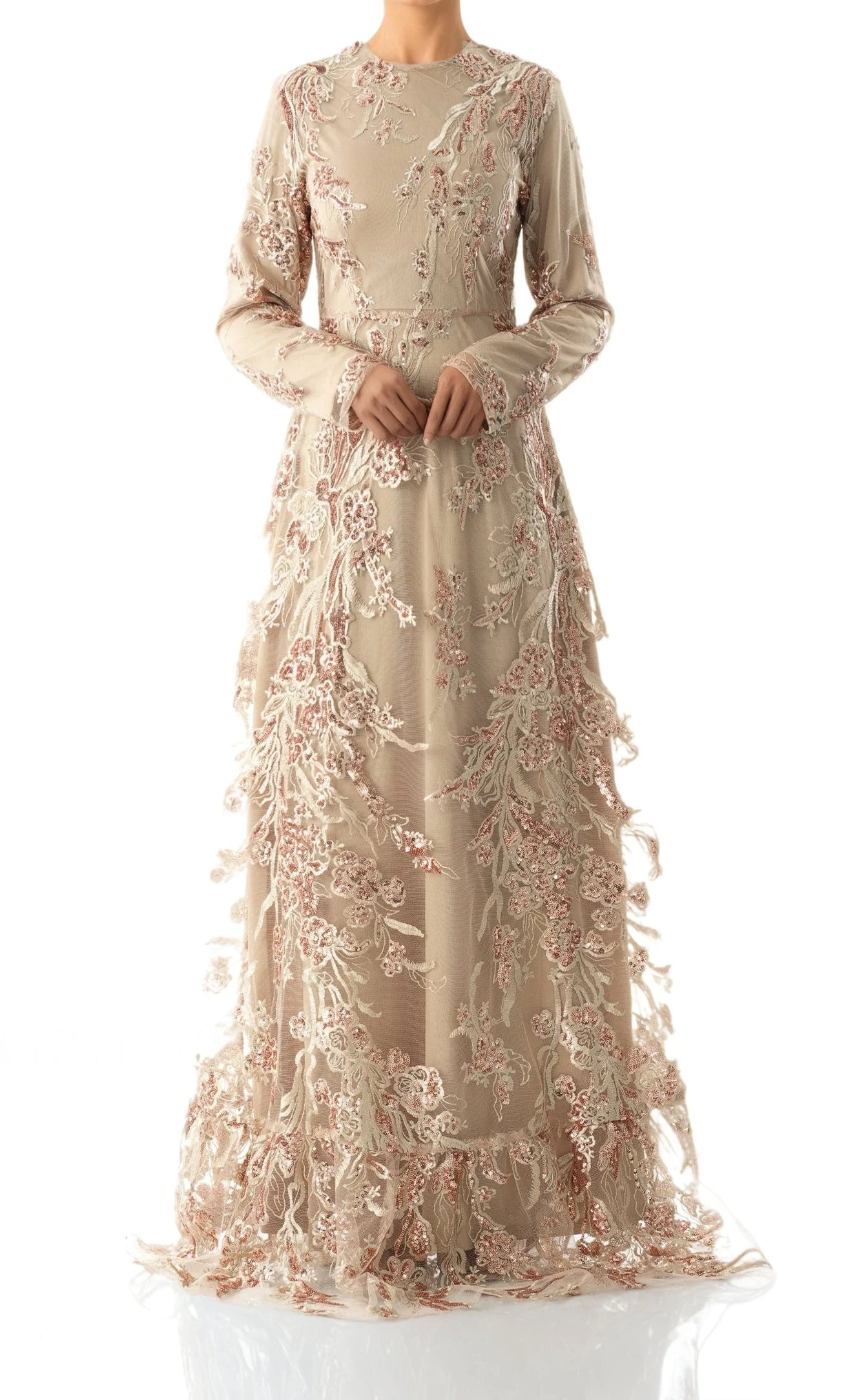 Rose Gold Princess sequin gown Kabayare