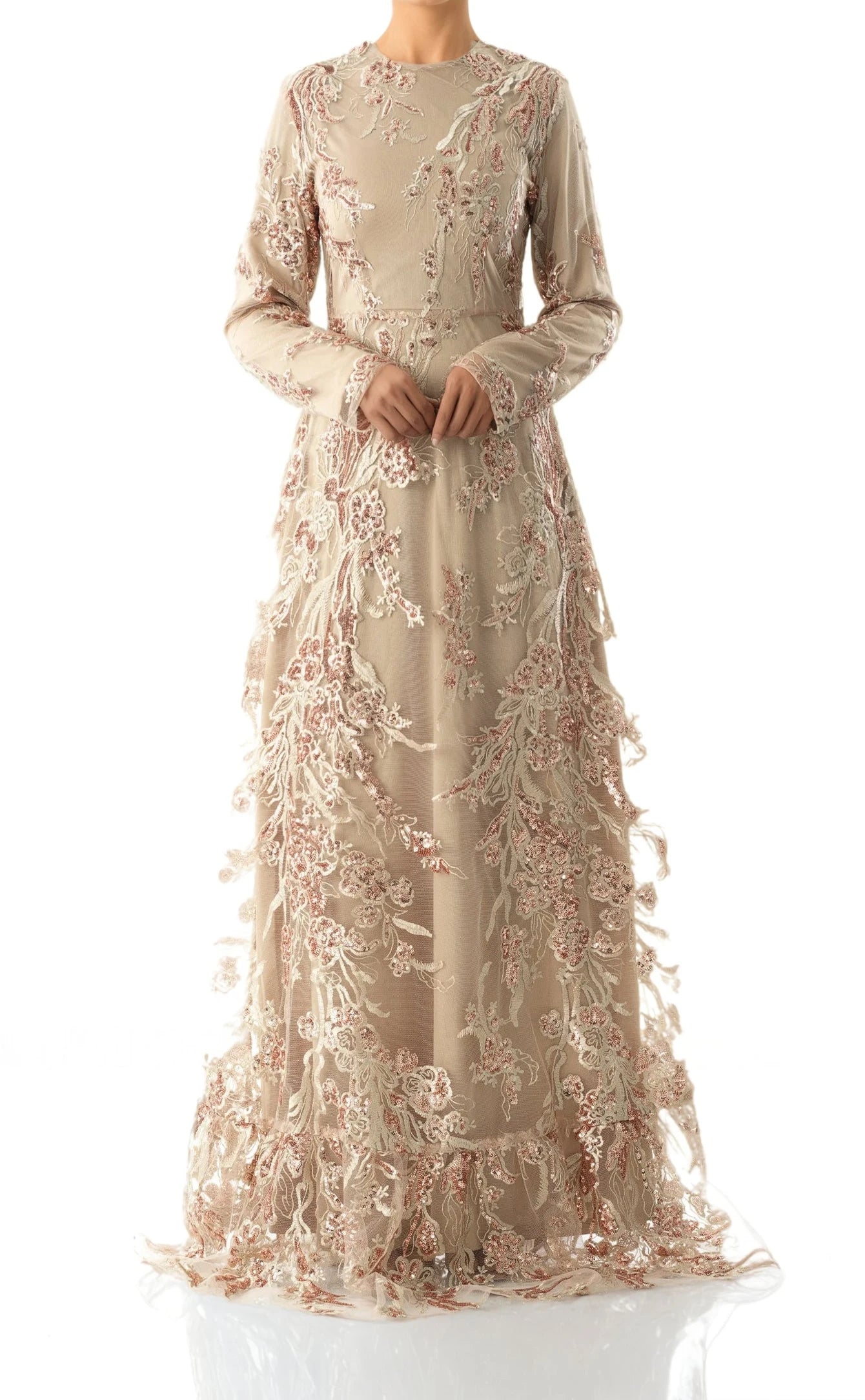 Rose Gold Princess sequin gown Kabayare