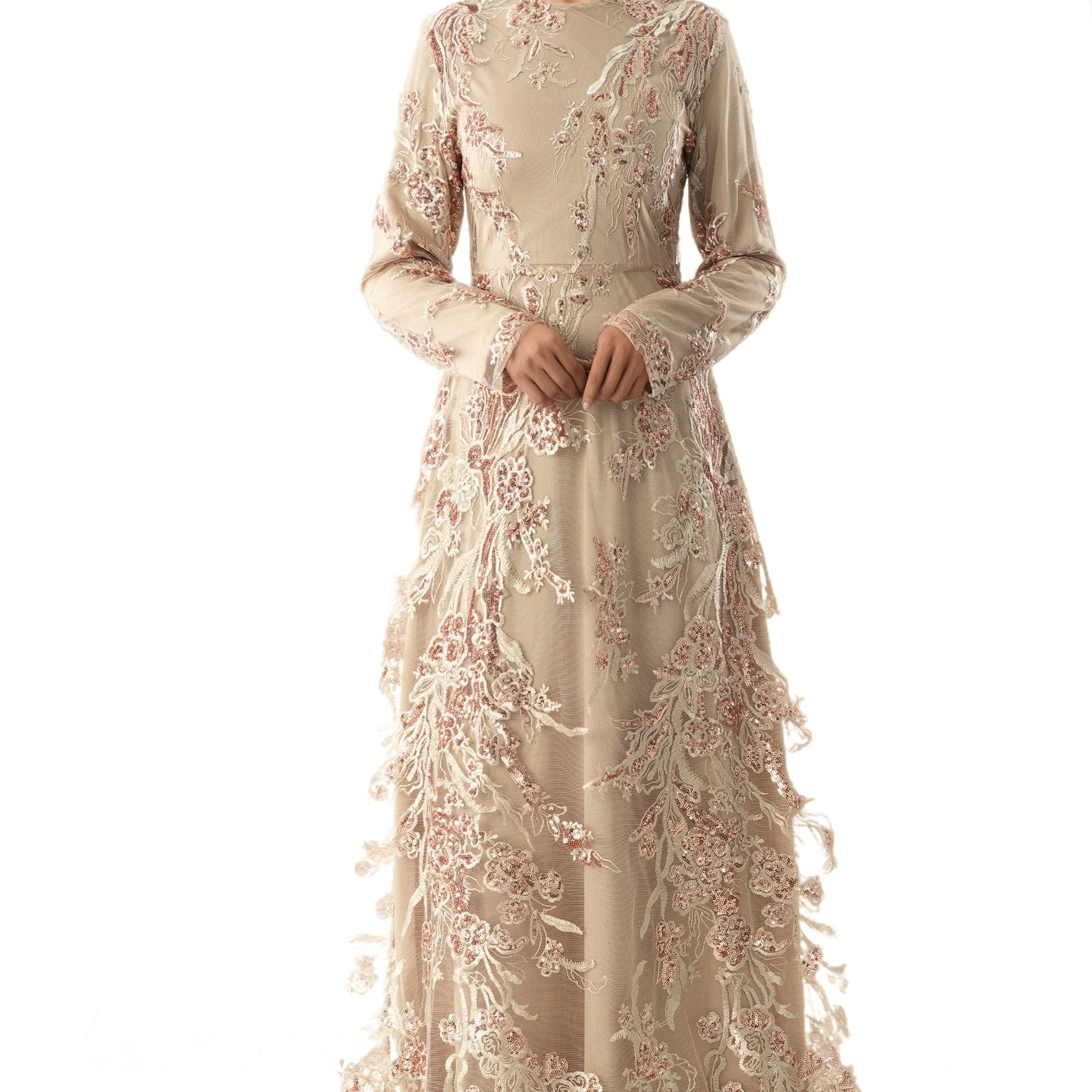 Rose Gold Princess sequin gown Kabayare