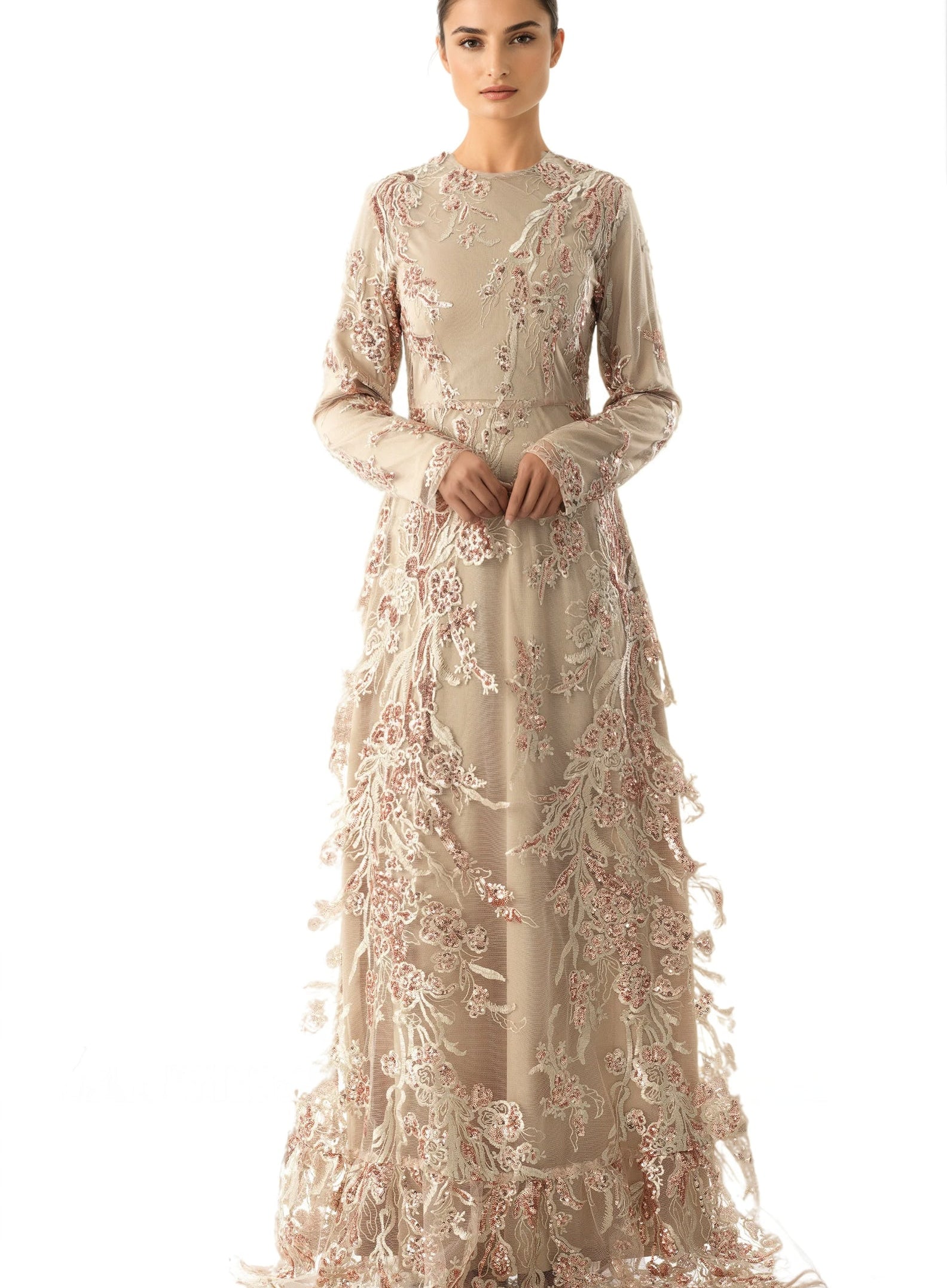 Rose Gold Princess sequin gown Kabayare