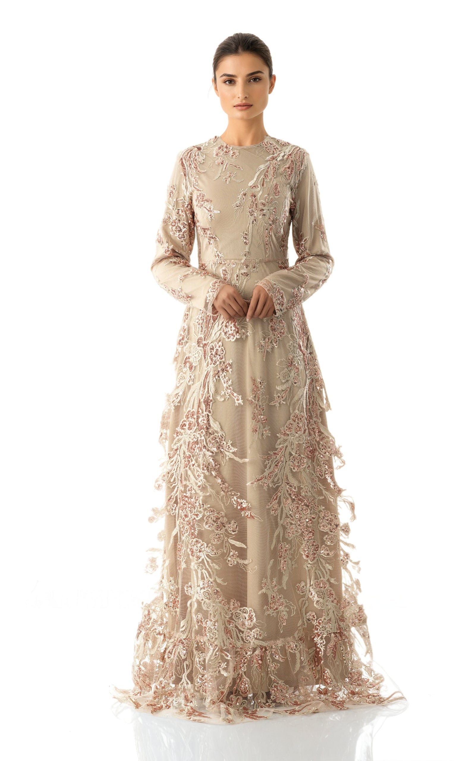 Rose Gold Princess sequin gown Kabayare