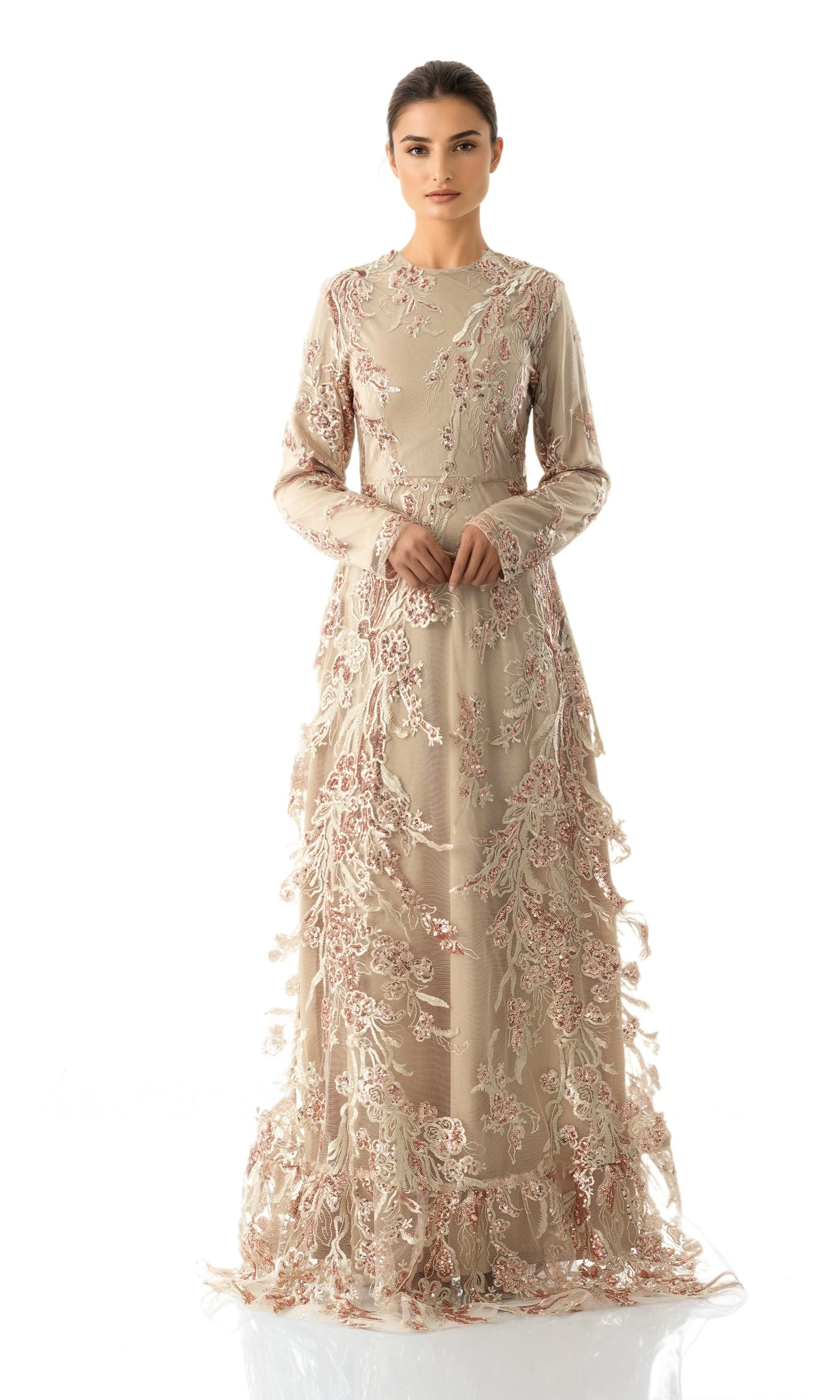 Rose Gold Princess sequin gown Kabayare