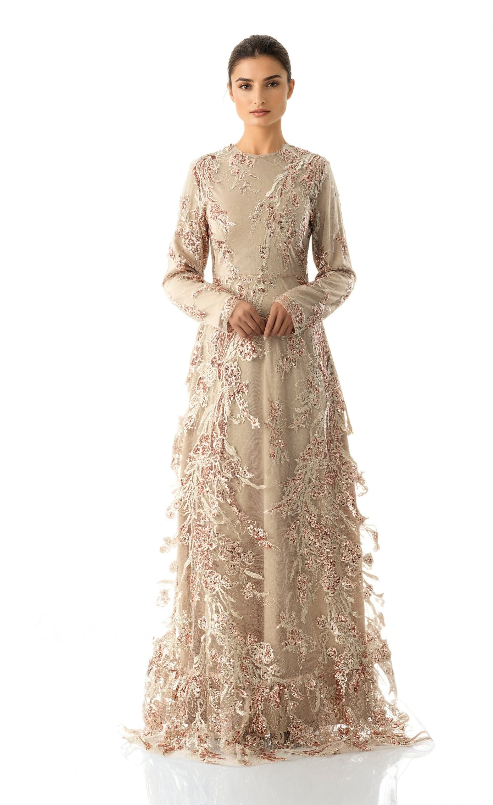 Rose Gold Princess sequin gown Kabayare