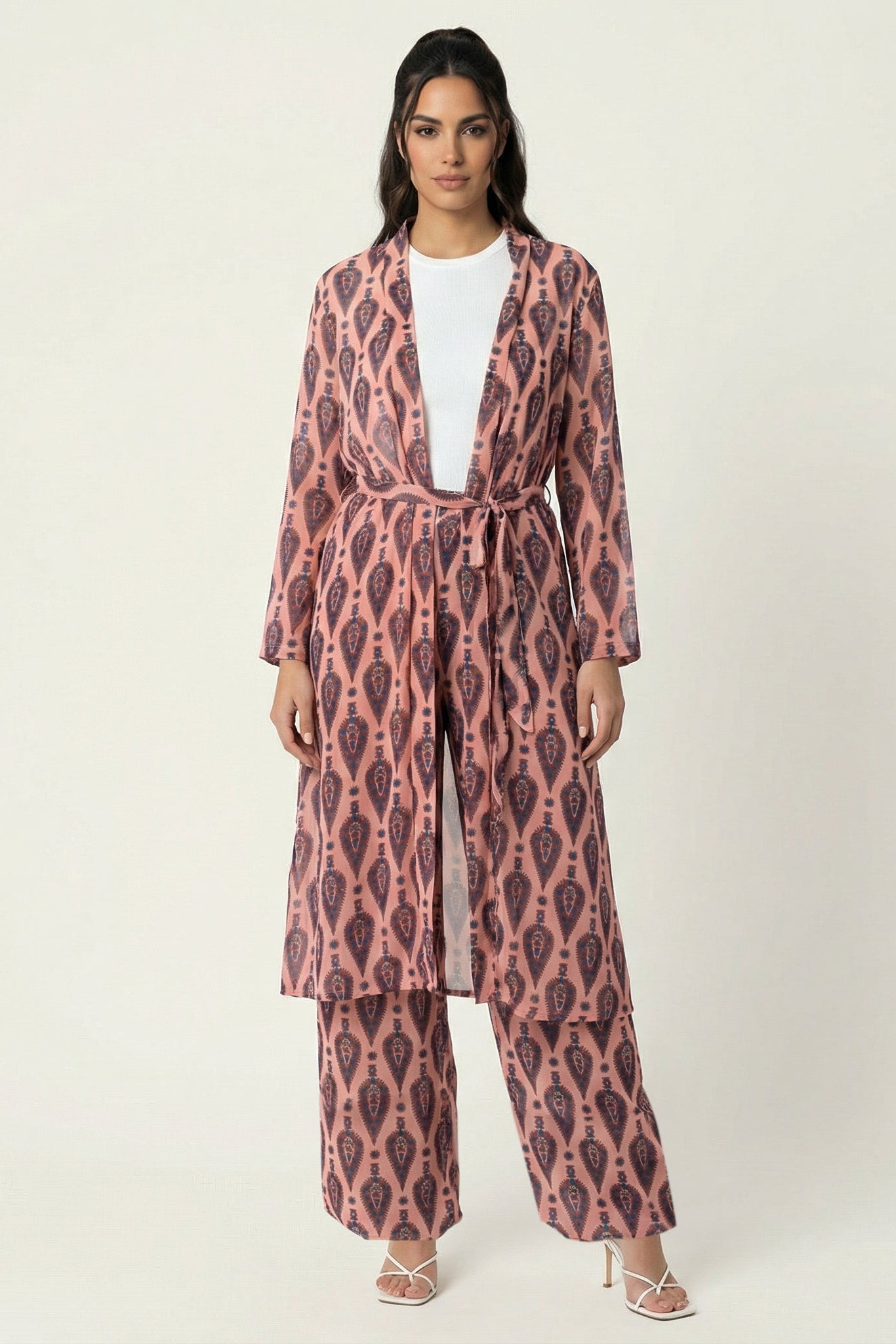 Rose monniete print matching set Kabayare