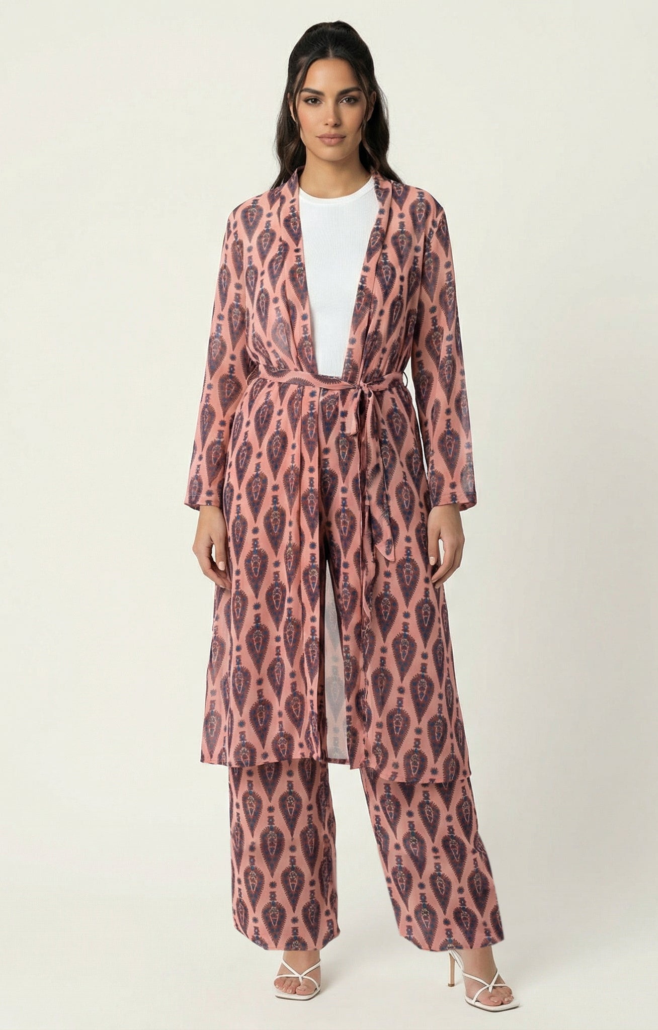 Rose monniete print matching set Kabayare