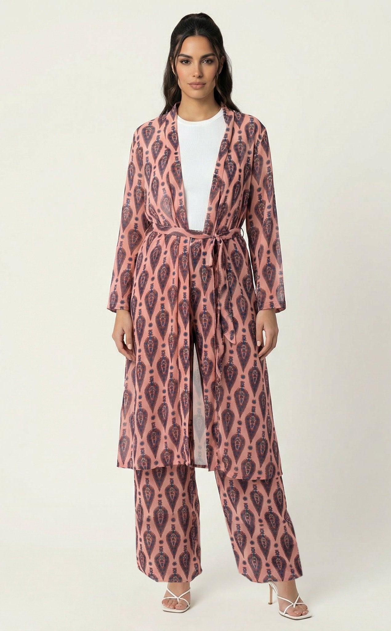 Rose monniete print matching set Kabayare