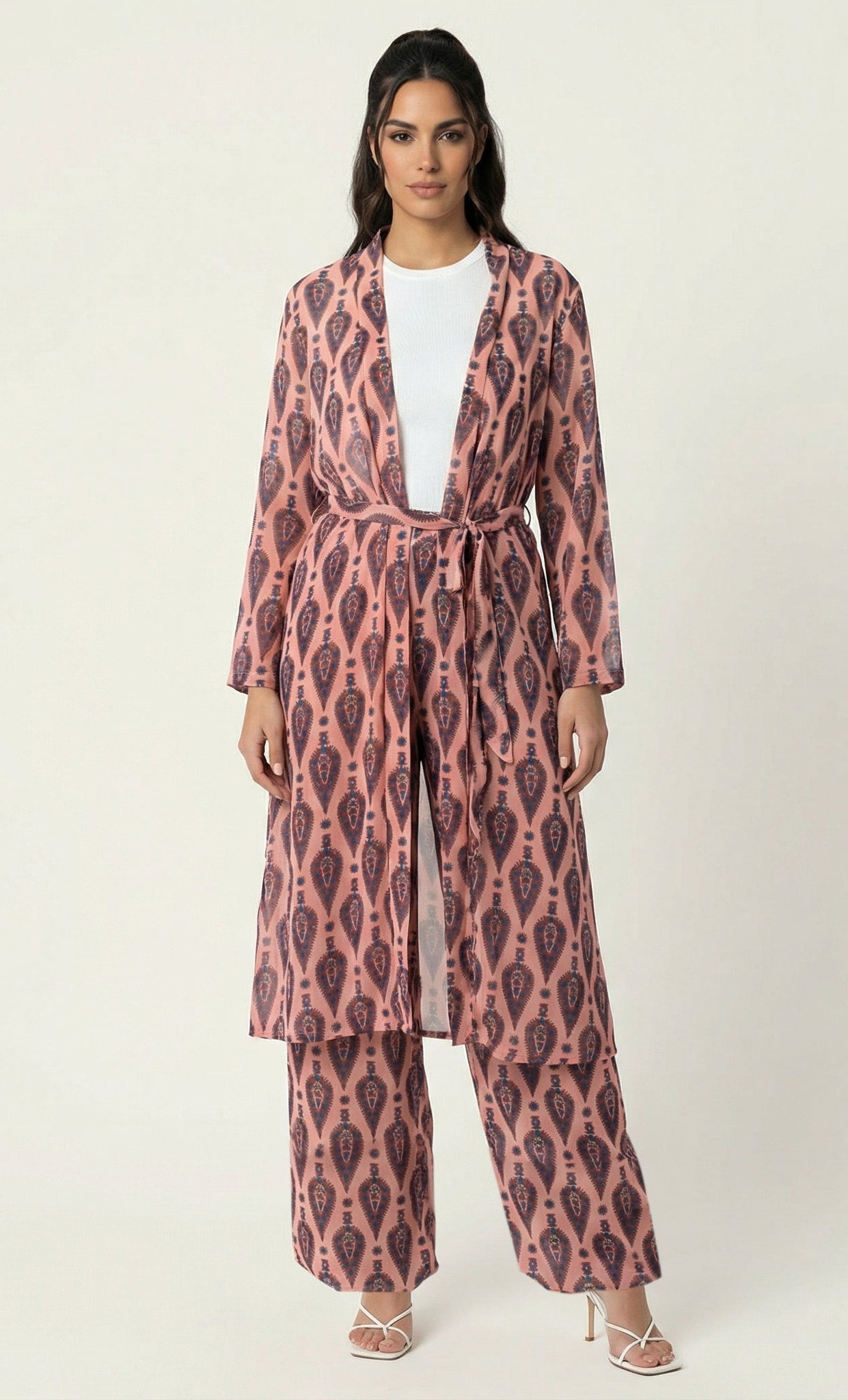 Rose monniete print matching set Kabayare