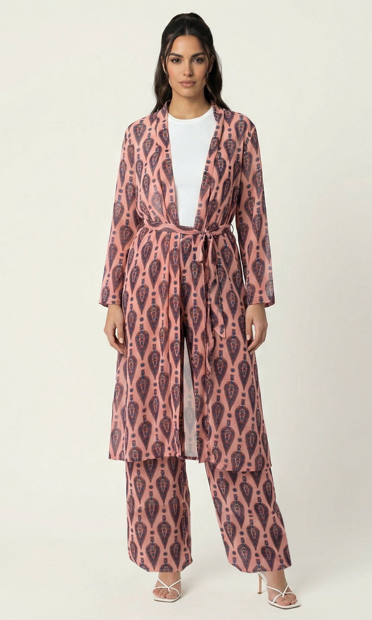 Rose monniete print matching set Kabayare