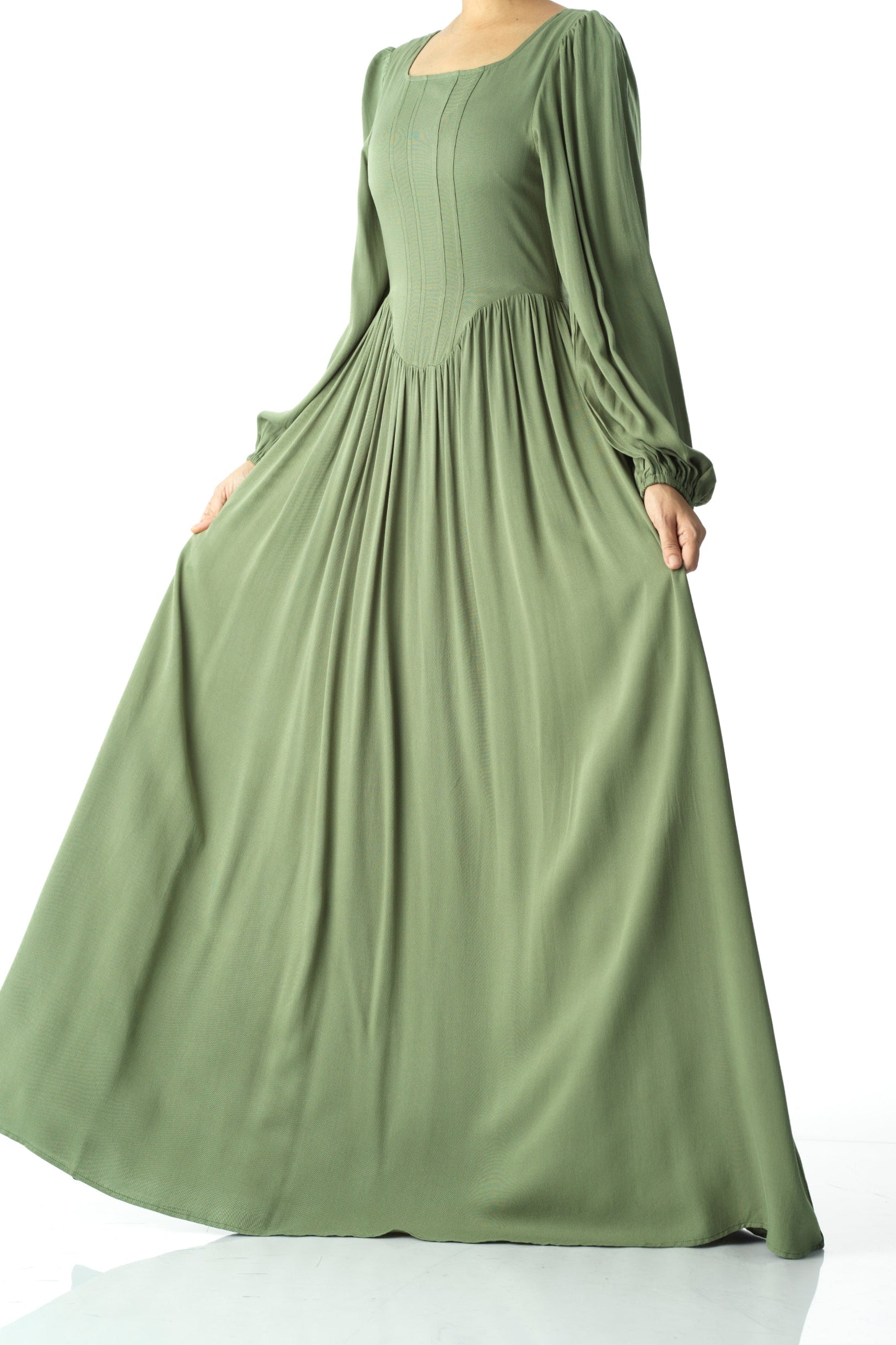 Roxanne cotton Corset maxi dress Kabayare