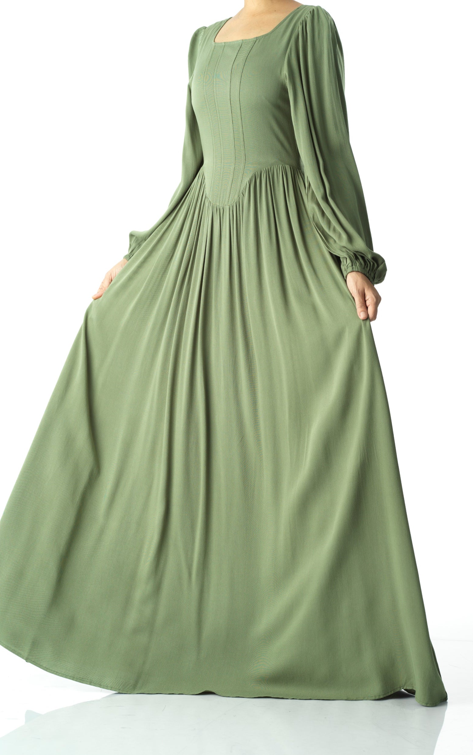 Roxanne cotton Corset maxi dress Kabayare