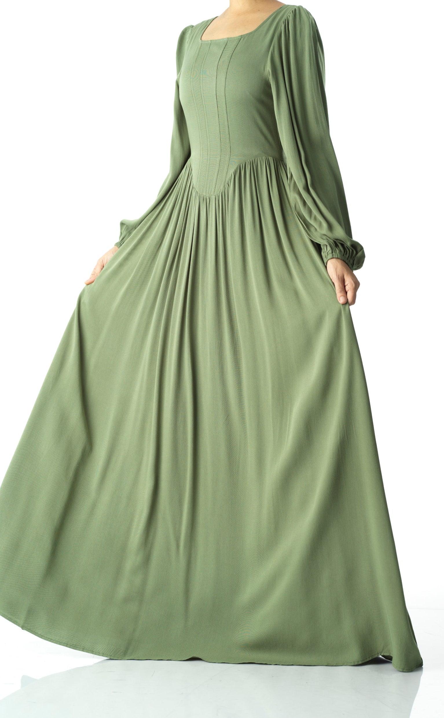 Roxanne cotton Corset maxi dress Kabayare