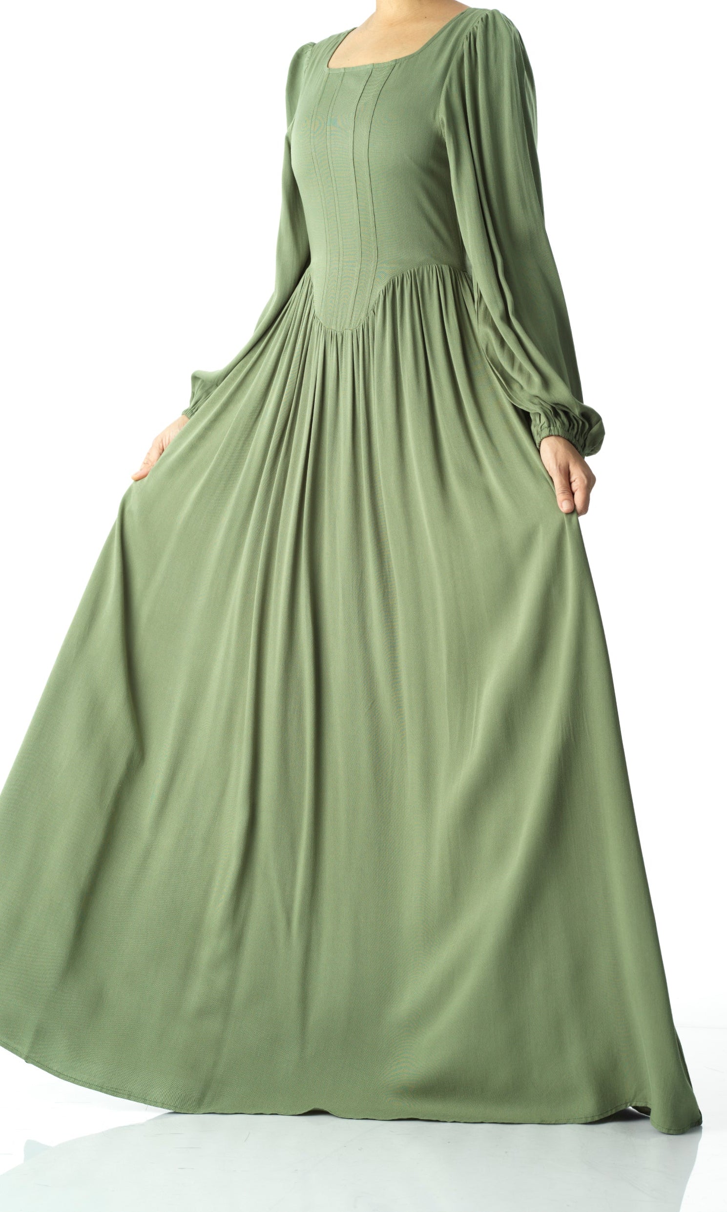 Roxanne cotton Corset maxi dress Kabayare