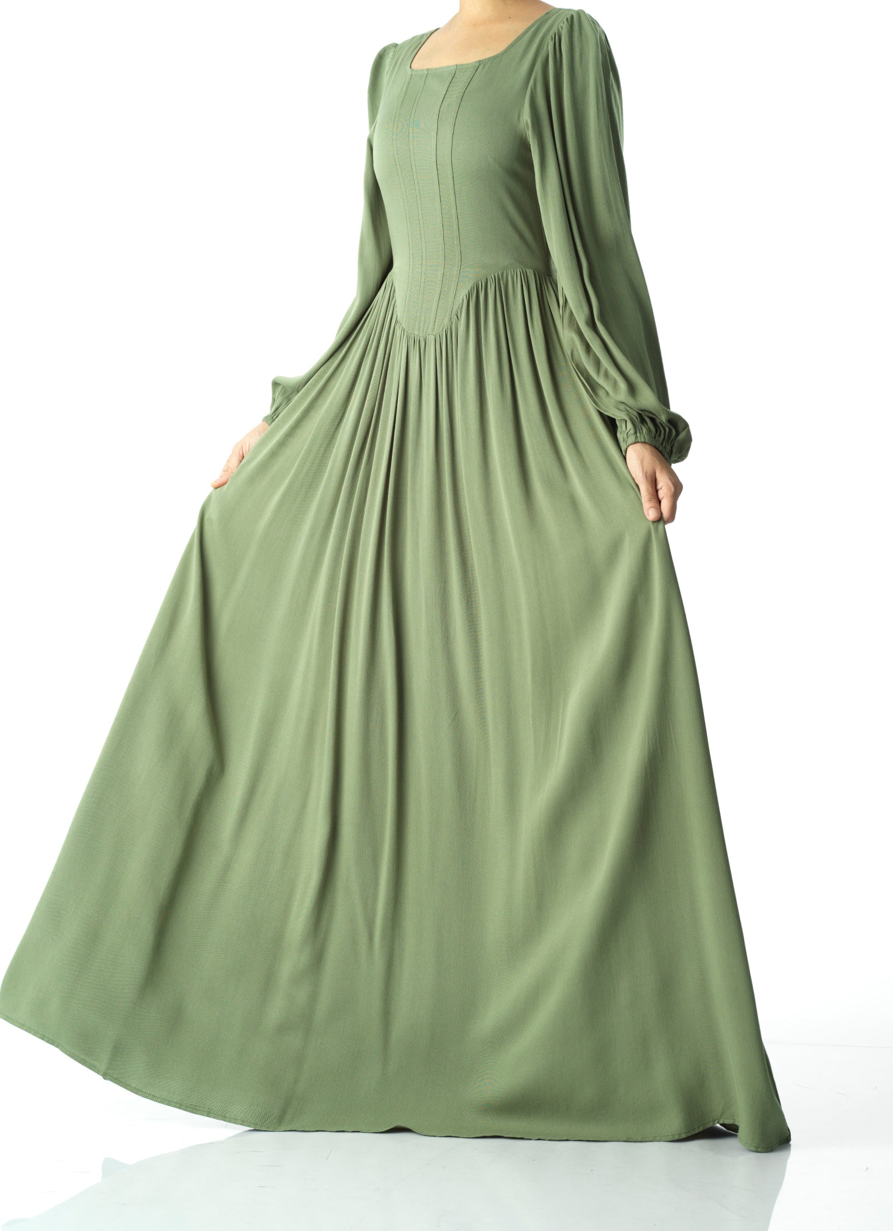 Roxanne cotton Corset maxi dress Kabayare