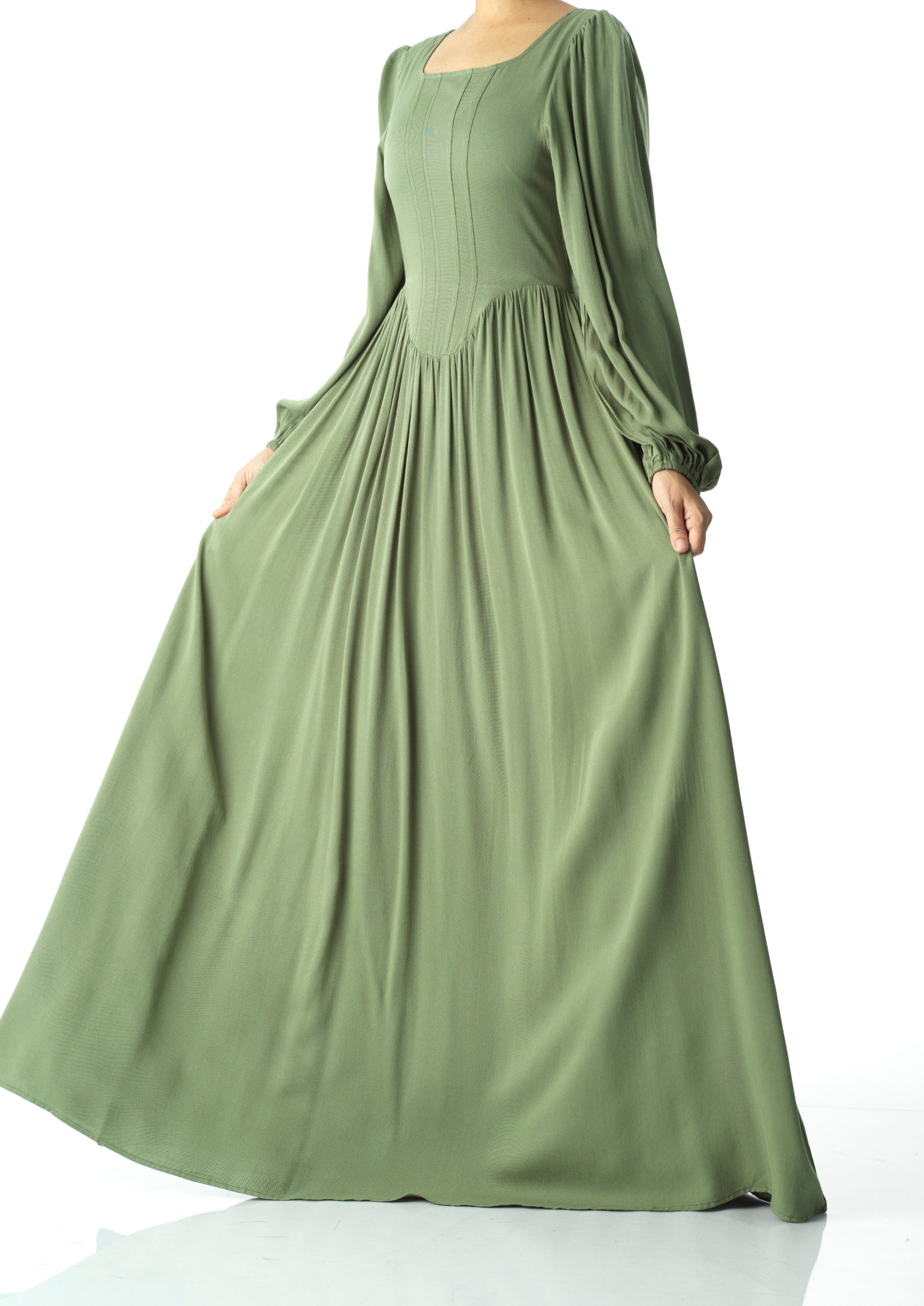 Roxanne cotton Corset maxi dress Kabayare