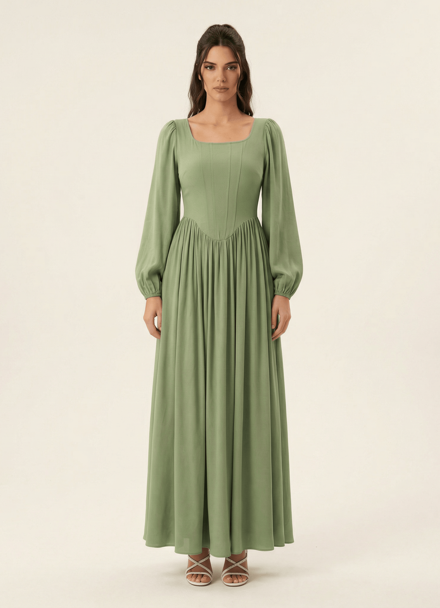 Roxanne Modal cotton Corset maxi dress Kabayare