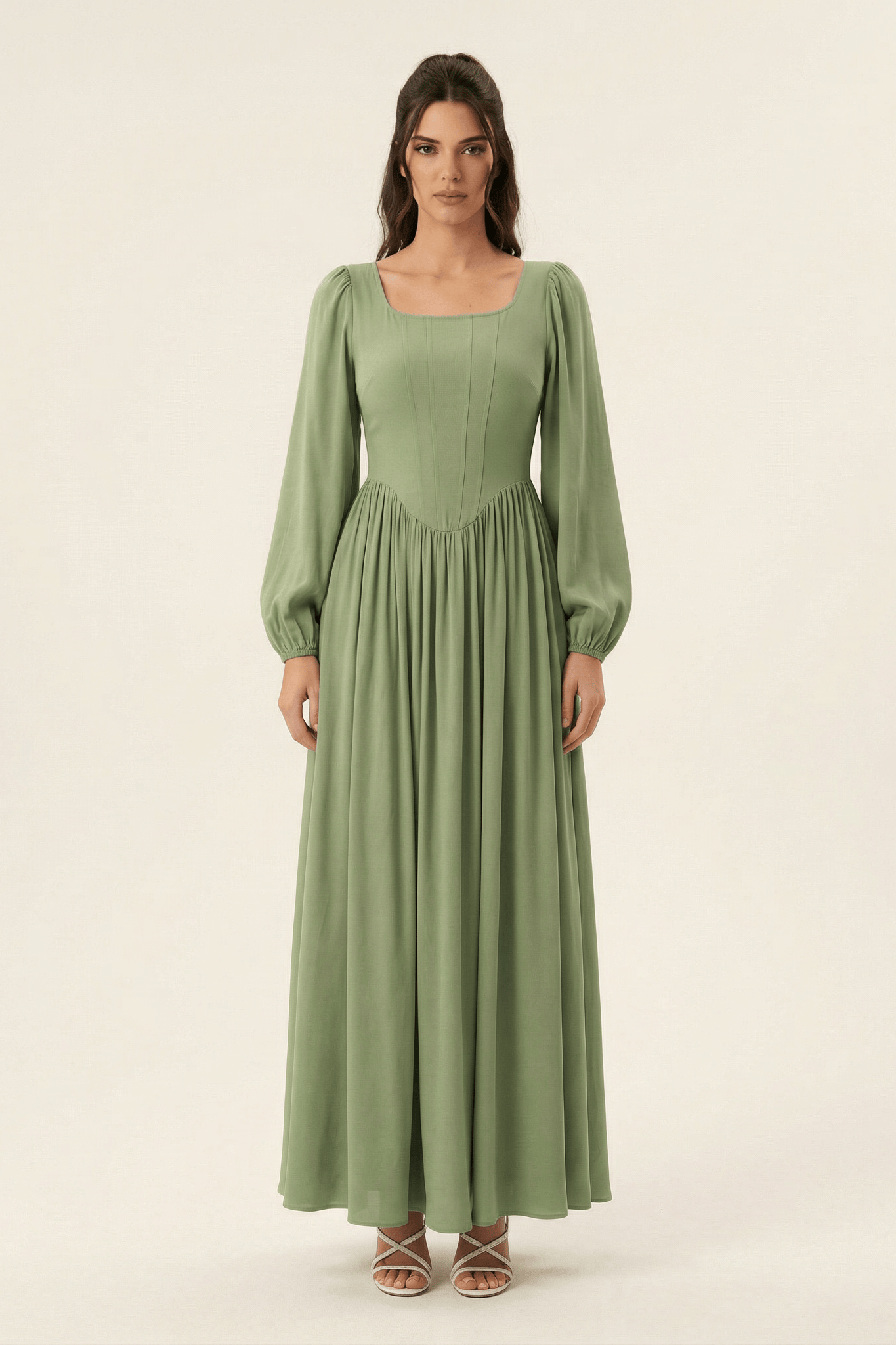 Roxanne Modal cotton Corset maxi dress Kabayare