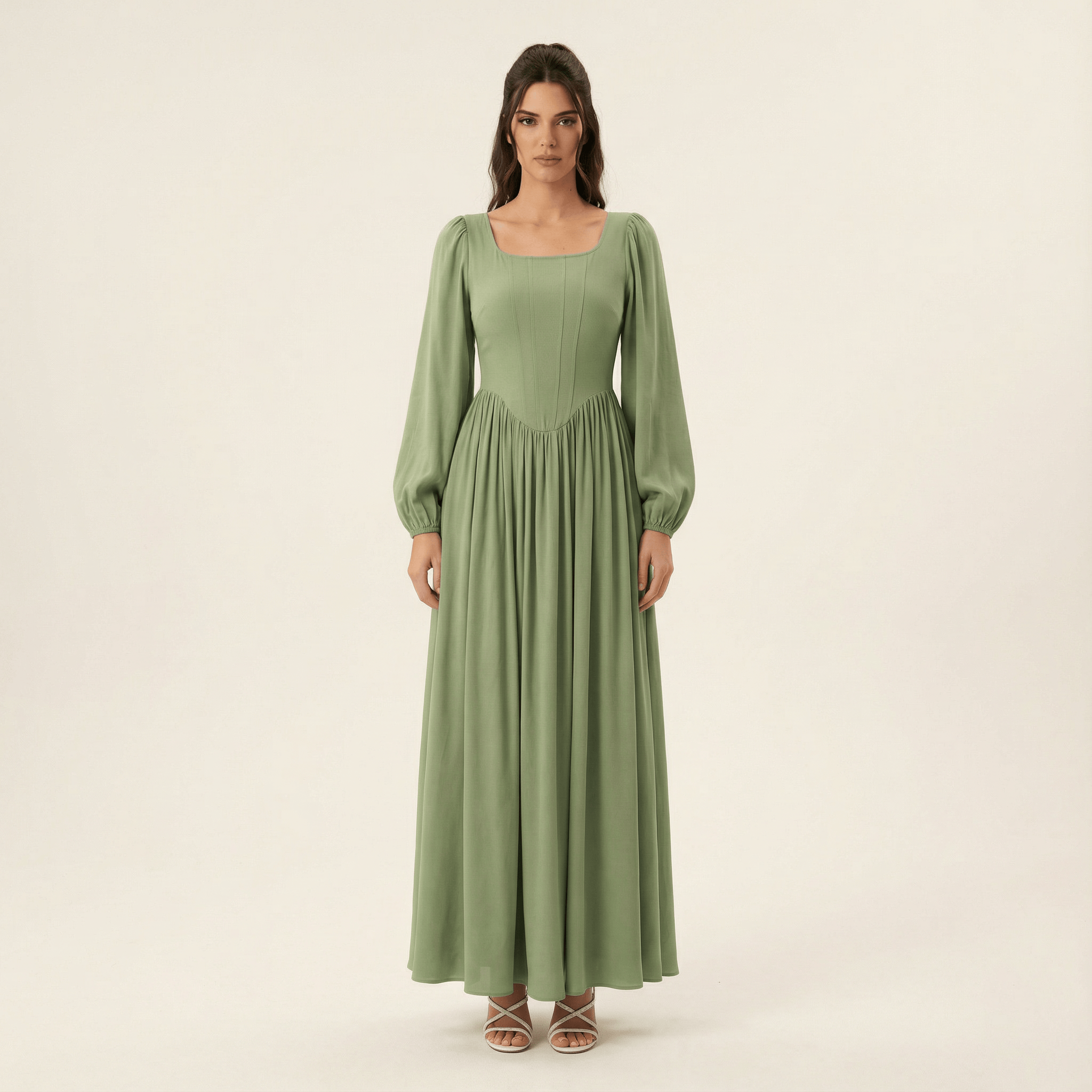 Roxanne Modal cotton Corset maxi dress Kabayare