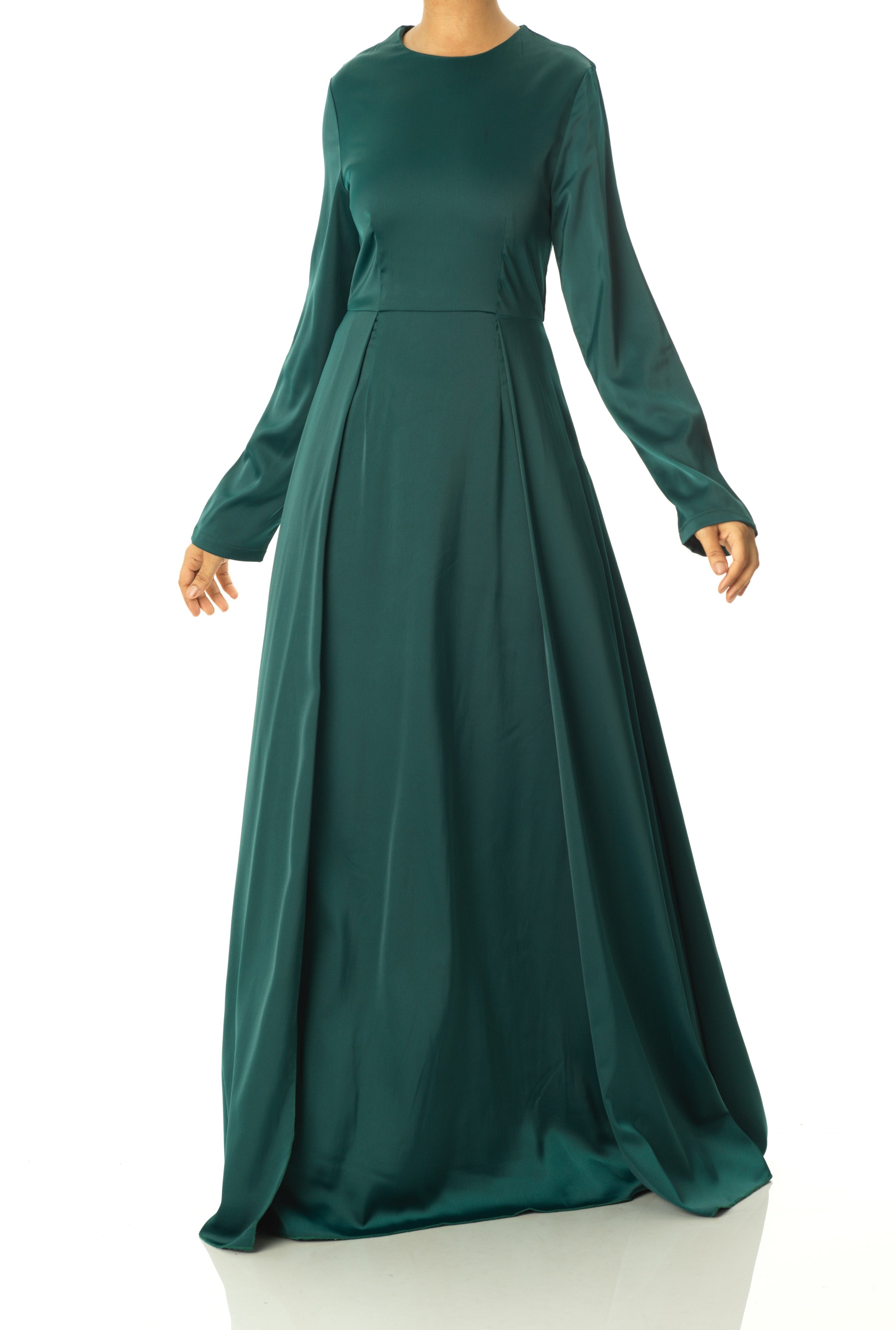 Royal Green Take me for a dance satin maxi dress Kabayare