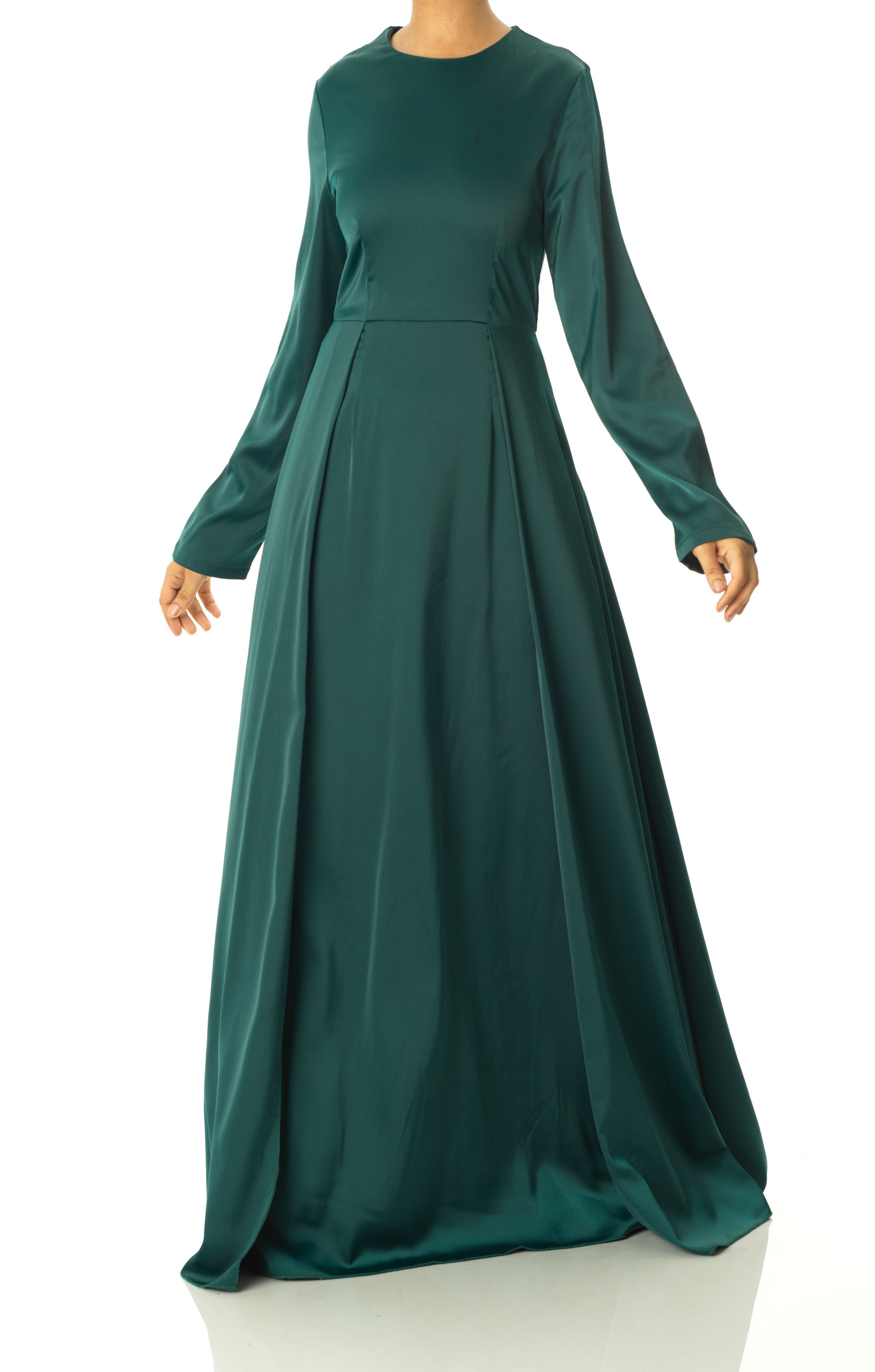 Royal Green Take me for a dance satin maxi dress Kabayare